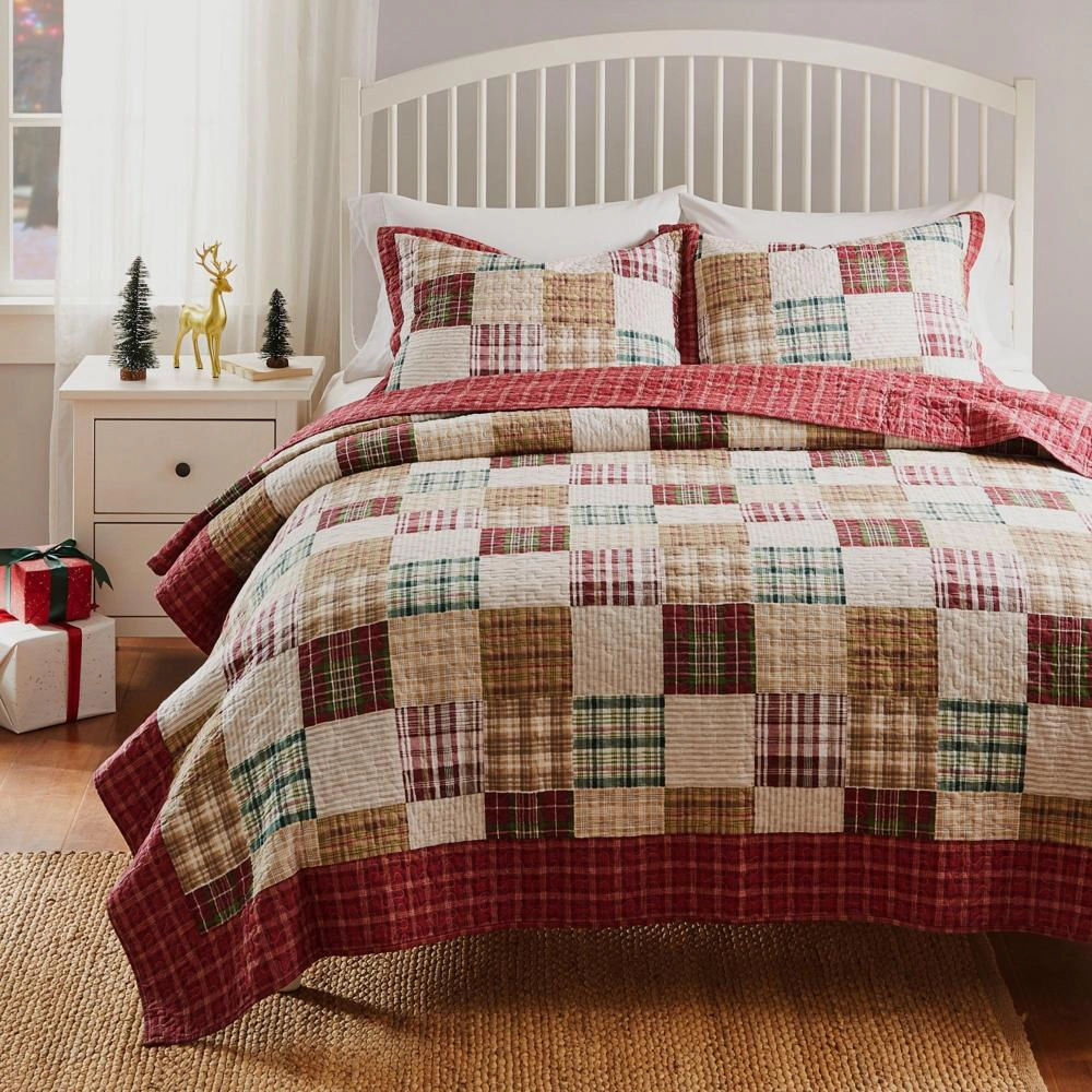 Greenland Home Fashion Oxford Quilt Set 3 Piece s Quilt Set Including Pillow Sham