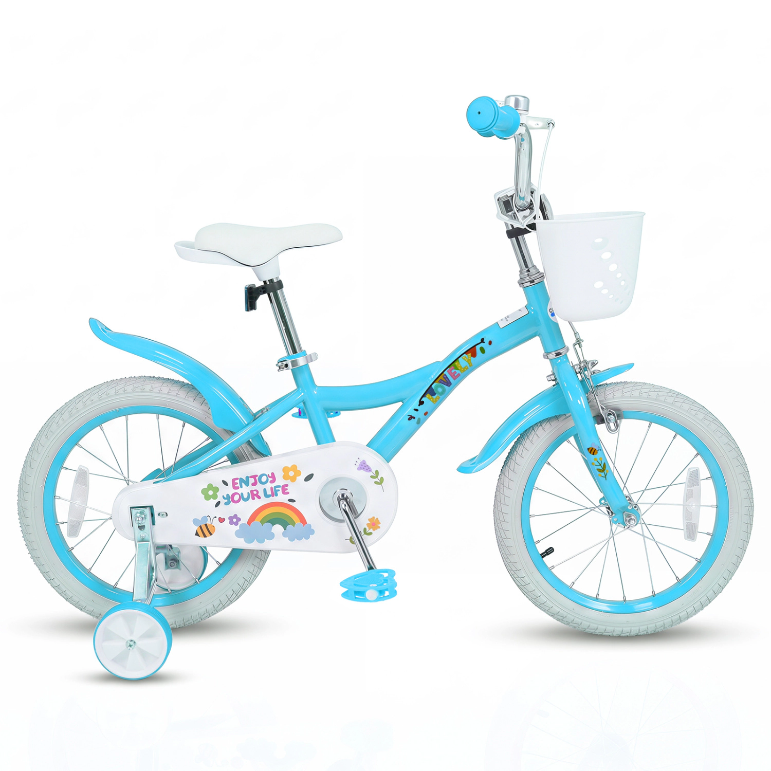 LJG Girls Bike for 4-8 Years Old with Basket