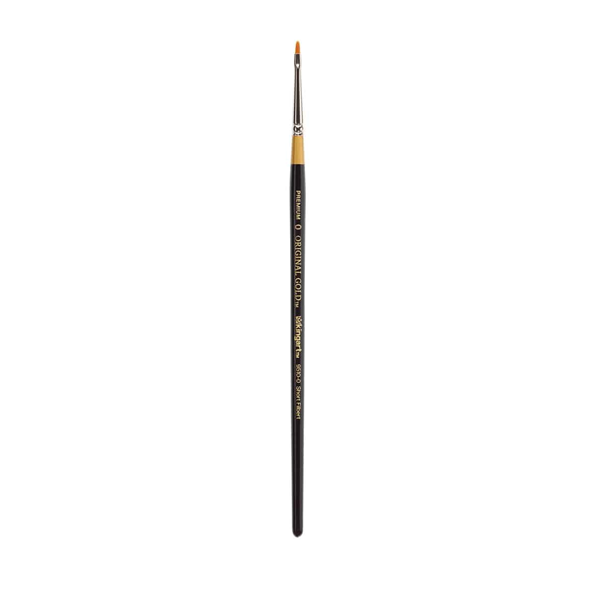 KINGART Original Gold 9515 Pointed Filbert Golden Taklon Brush - Premium Synthetic Artist Brush