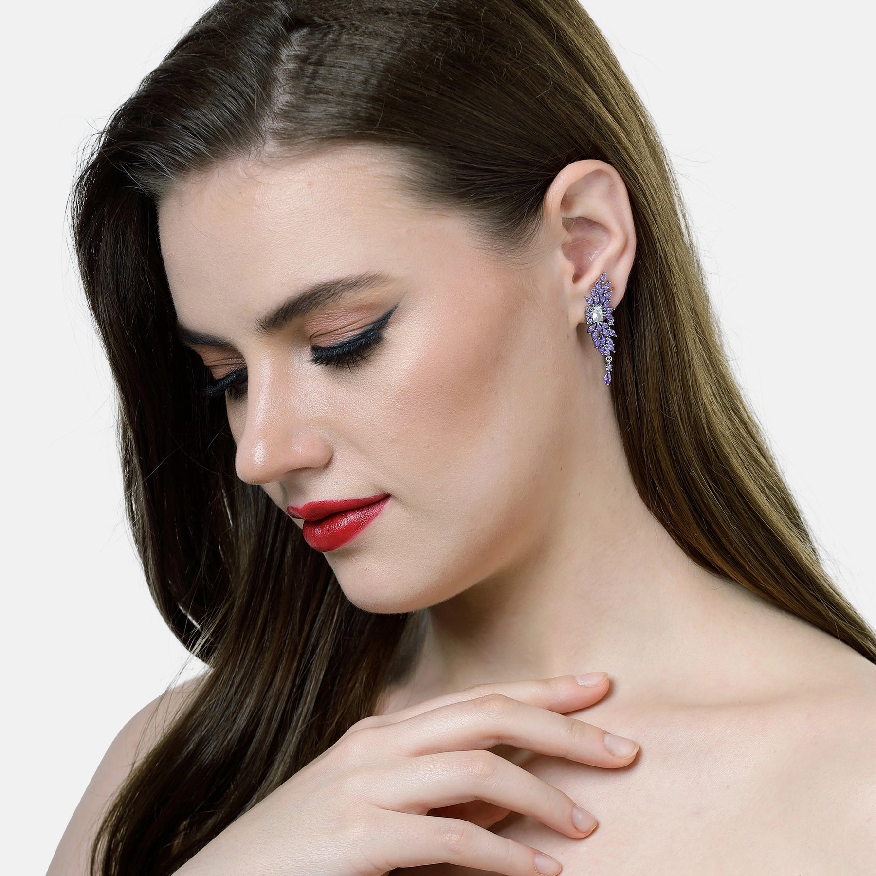 AGP PARIS Womens Dazzling Dainty Drop Earrings