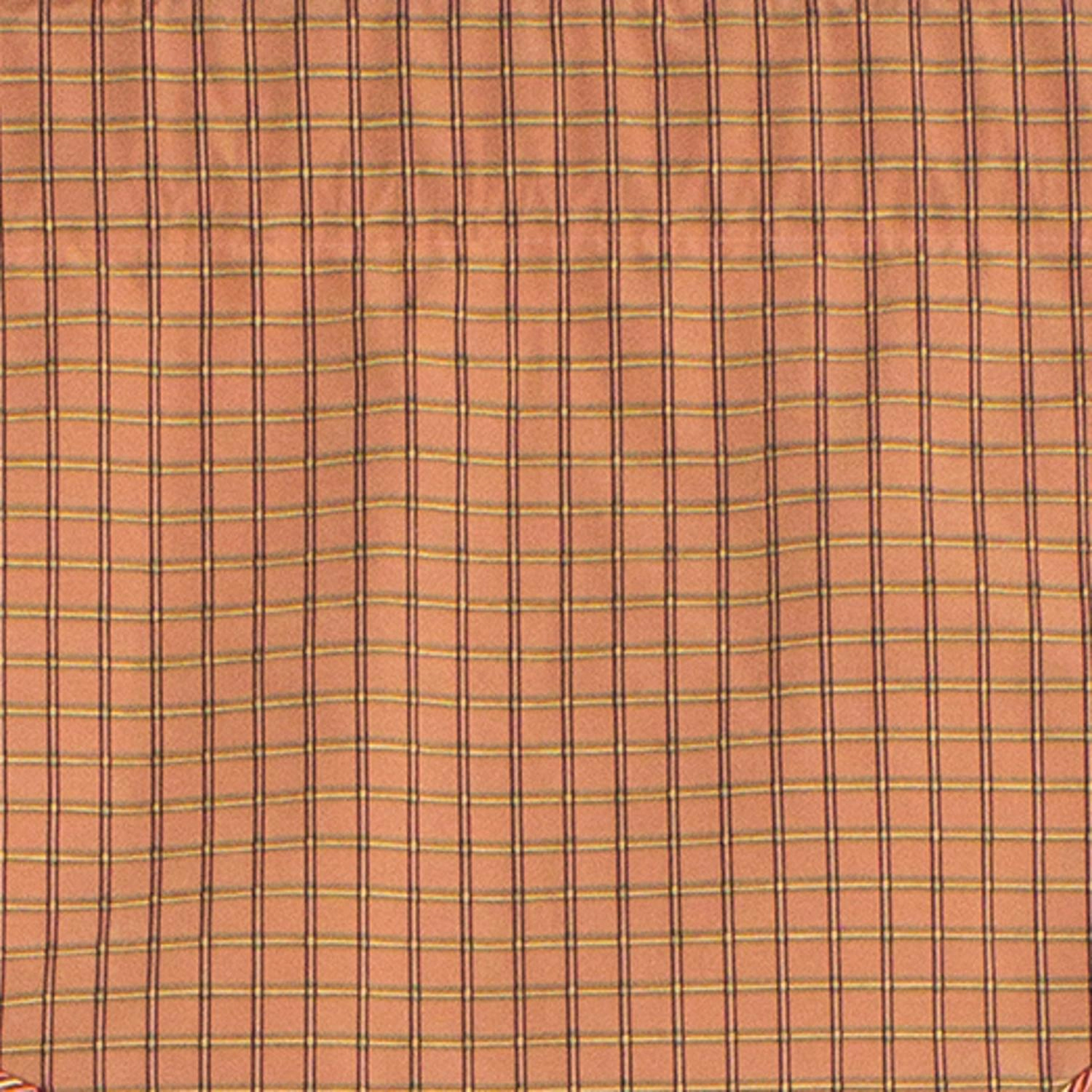 RLF Home Common Check Corded Cornice 100% Cotton Lined 3" Rod Pocket Window Valance 50" x 17" Candy