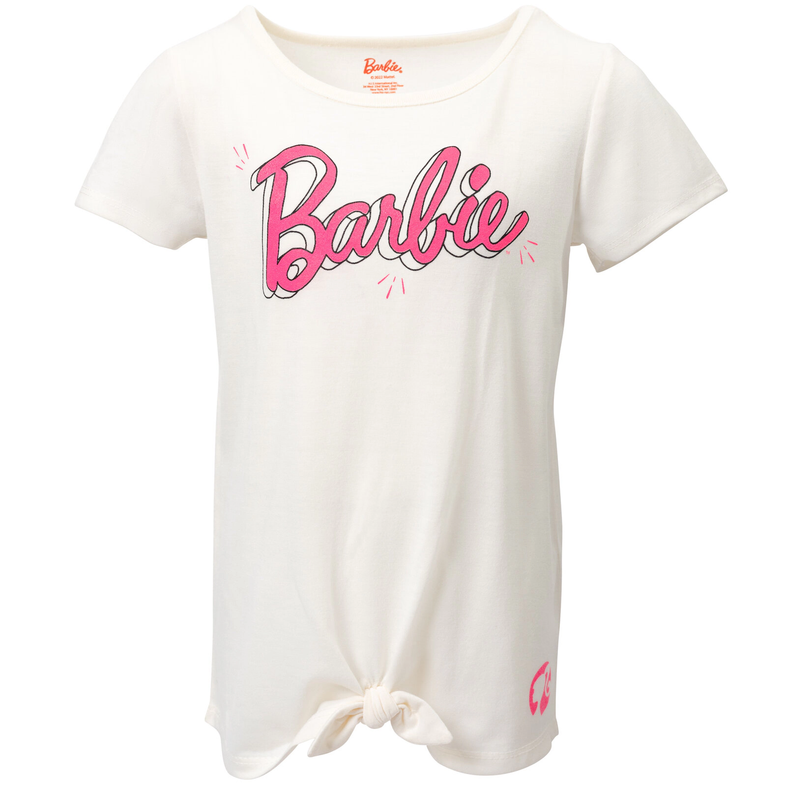 Barbie Girls' 2-Piece Tee and Bike Shorts Set