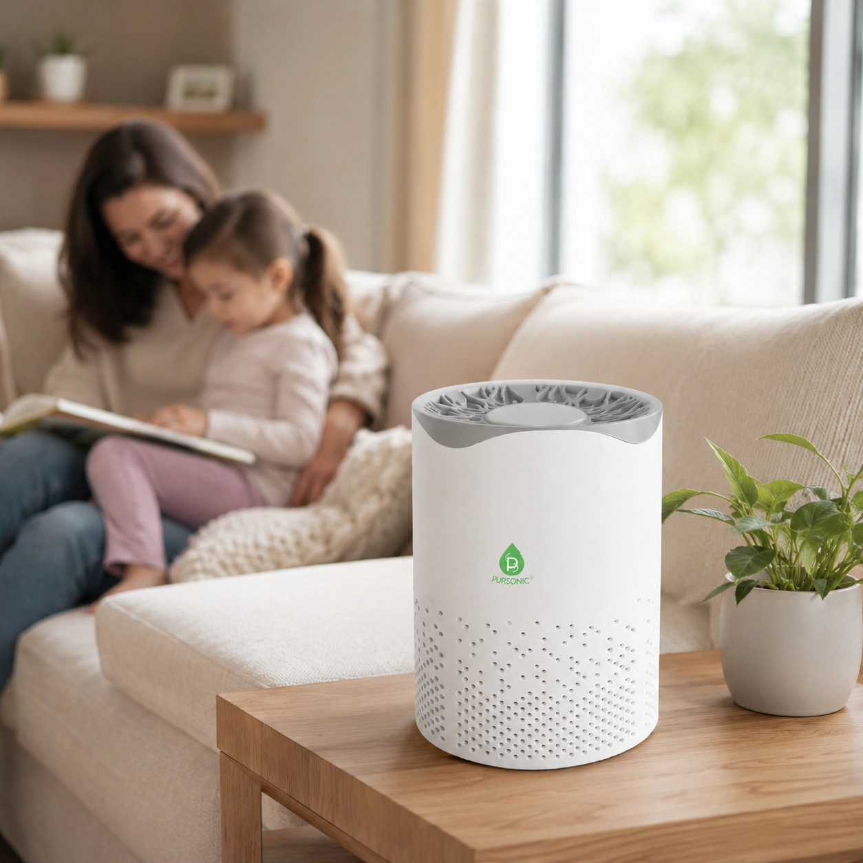 Pursonic Unisex Air Purification & Aromatherapy Wellness Bundle: True HEPA Air Purifier & Essential Oil Diffuser