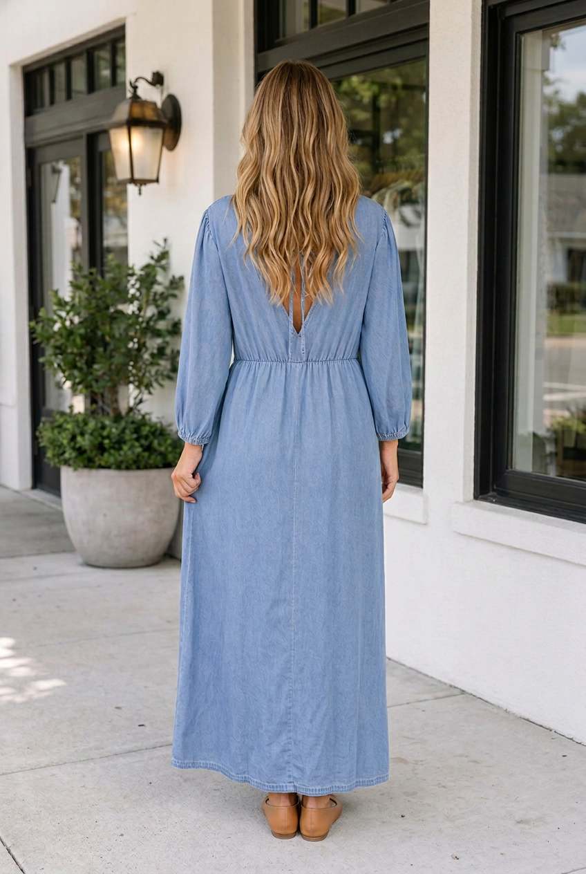 Threaded Pear Women's Amari Sleeve Maxi Dress