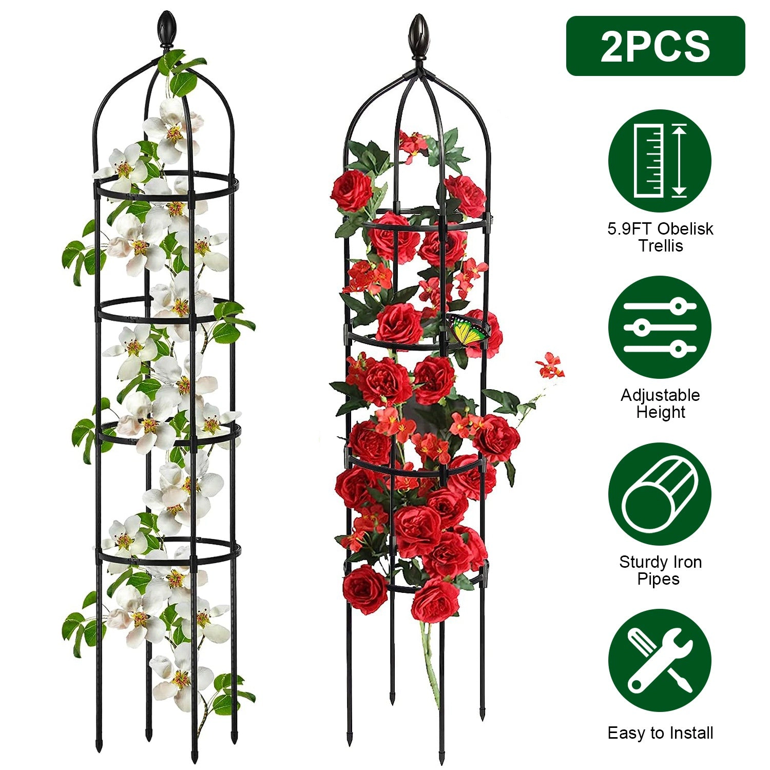 IMounTEK Unisex Adjustable Garden Obelisk Trellis