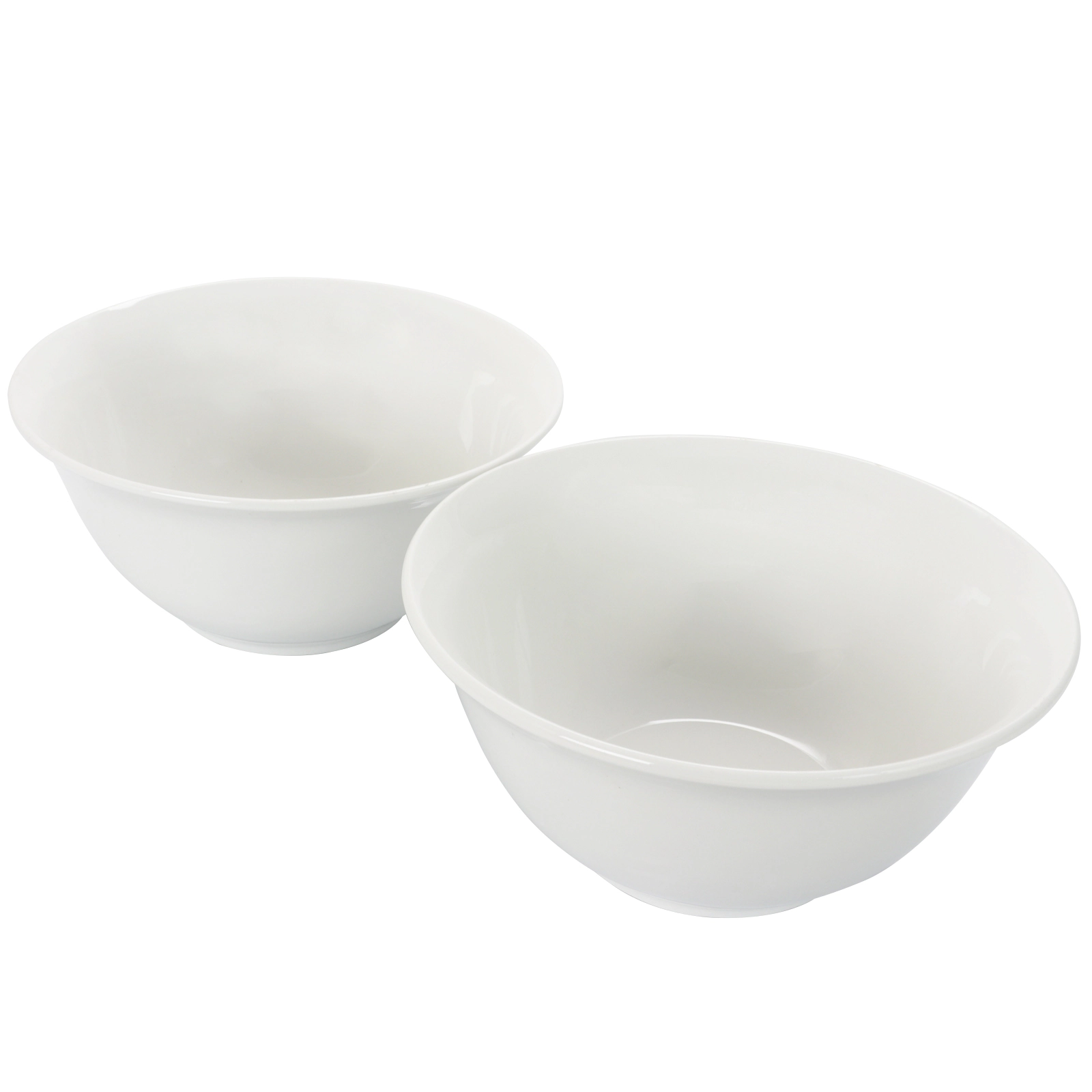 Gibson Home 2 Piece Inch Ceramic All-Purpose Round Bowl Set in White