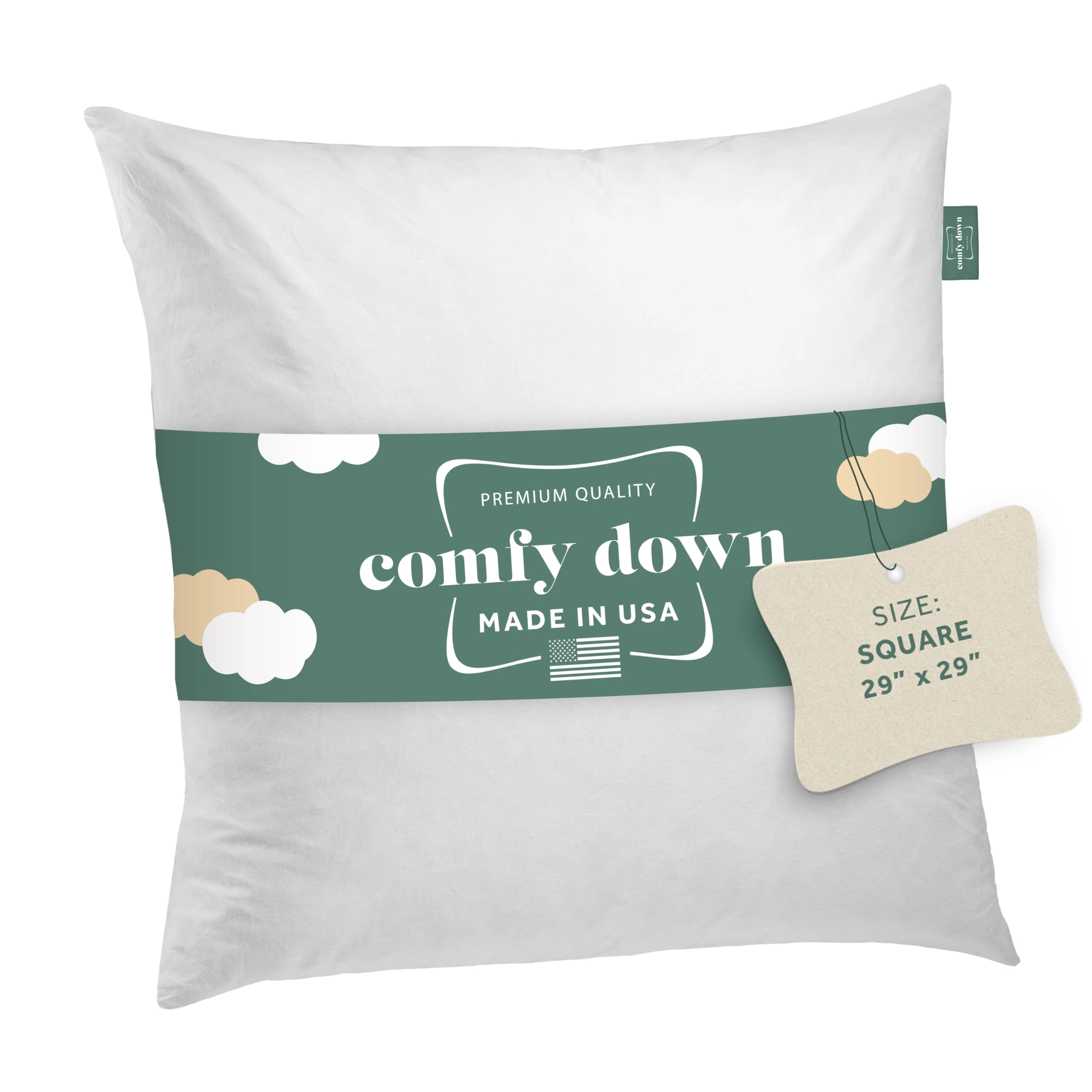 ComfyDown Premium Feather & Down Decorative Pillow Insert