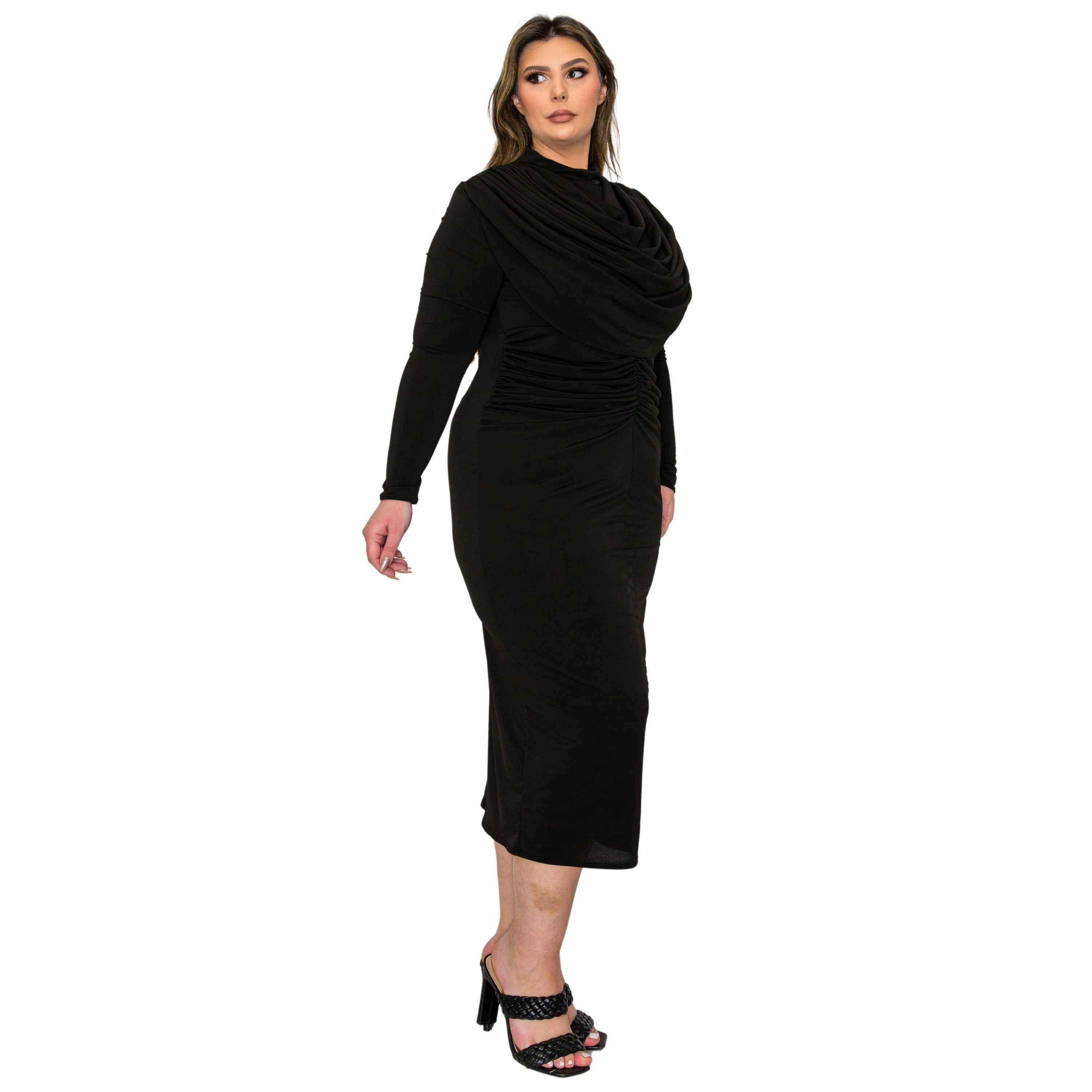 L I V D Women's Plus Aurora Ruffled Bodycon Dress