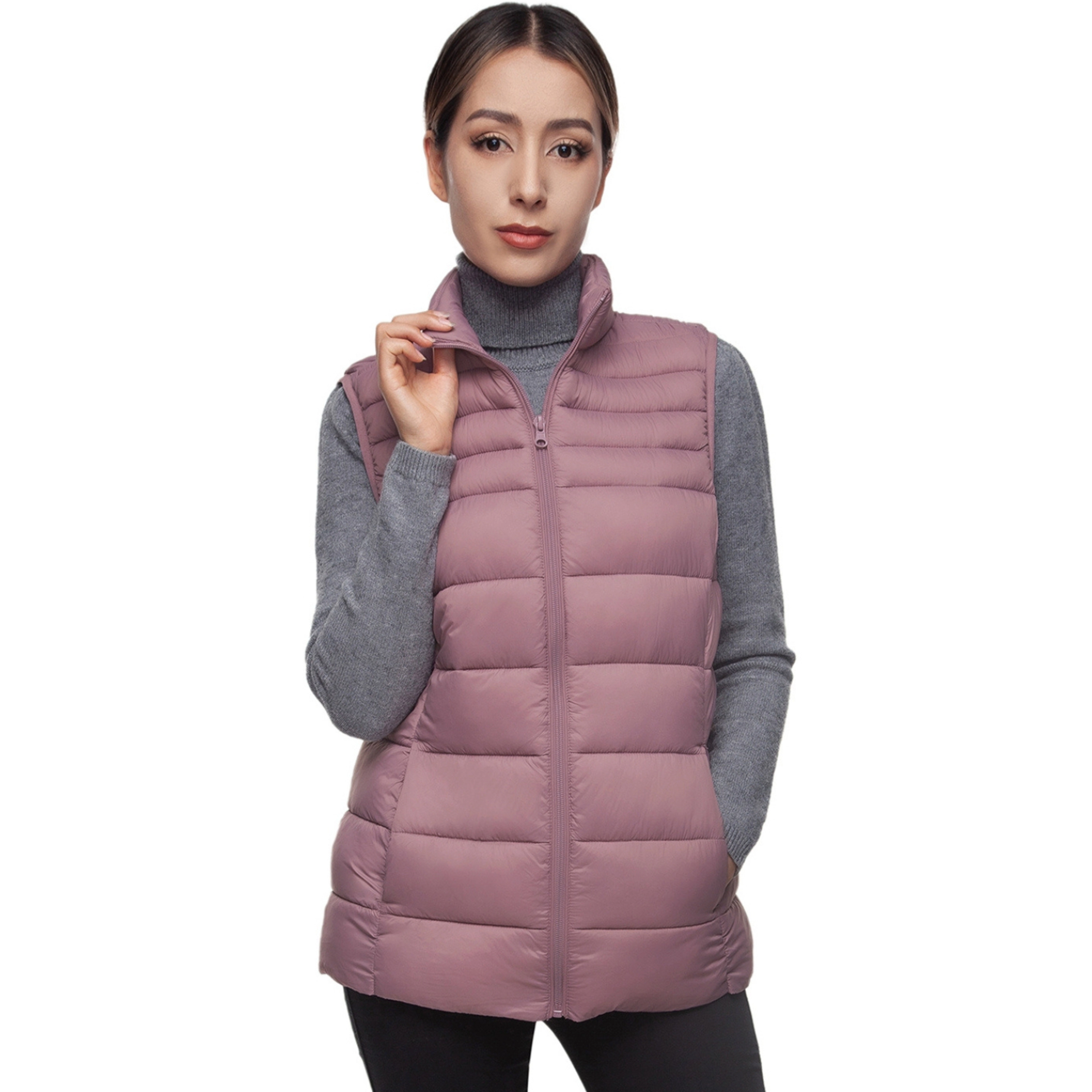 Rokka&Rolla Womens Lightweight Water-Resistant Puffer Vest