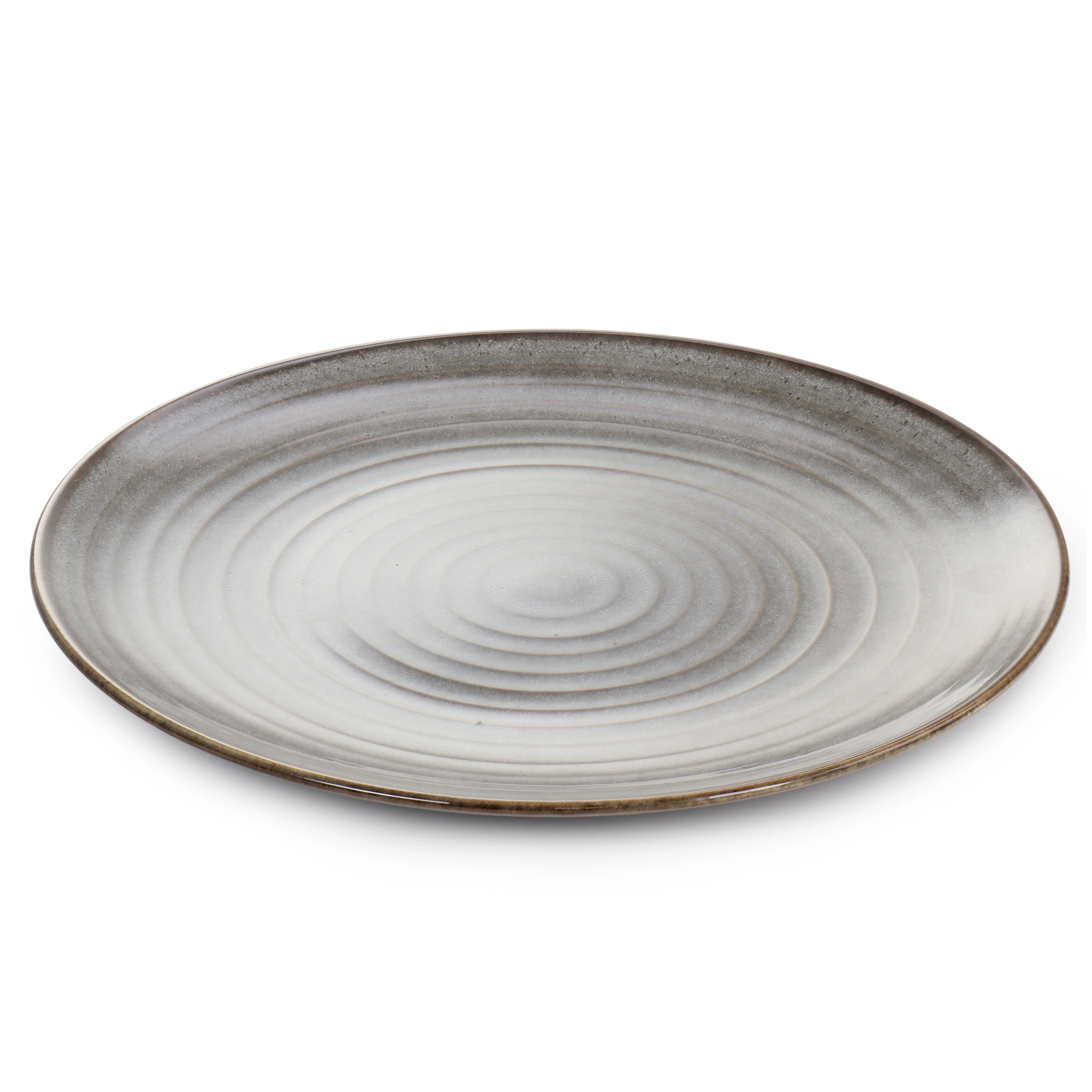 Gibson Elite 12 Piece Dreamweaver Round Earthenware Dinnerware Set in Gray