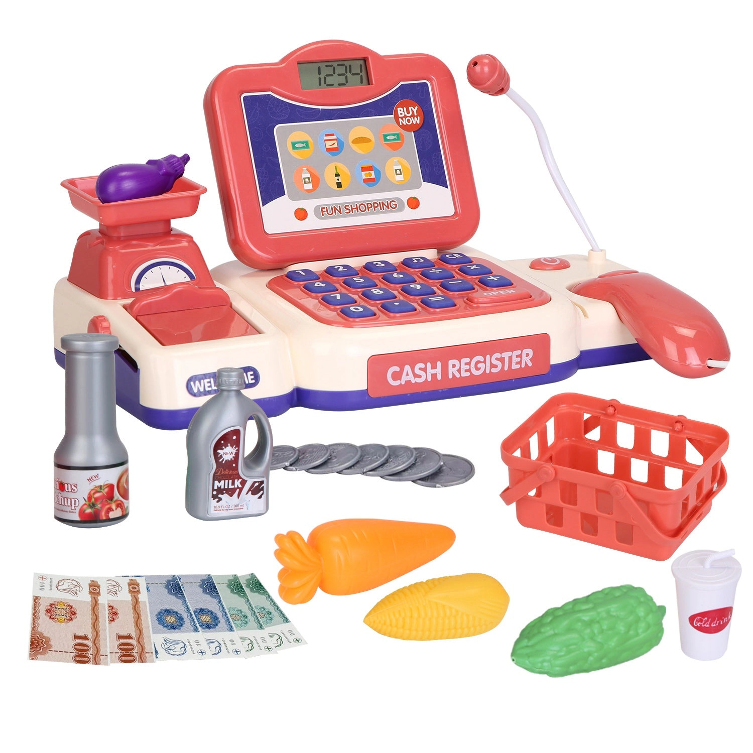 GBruno Interactive Pretend Play Cash Register Toy