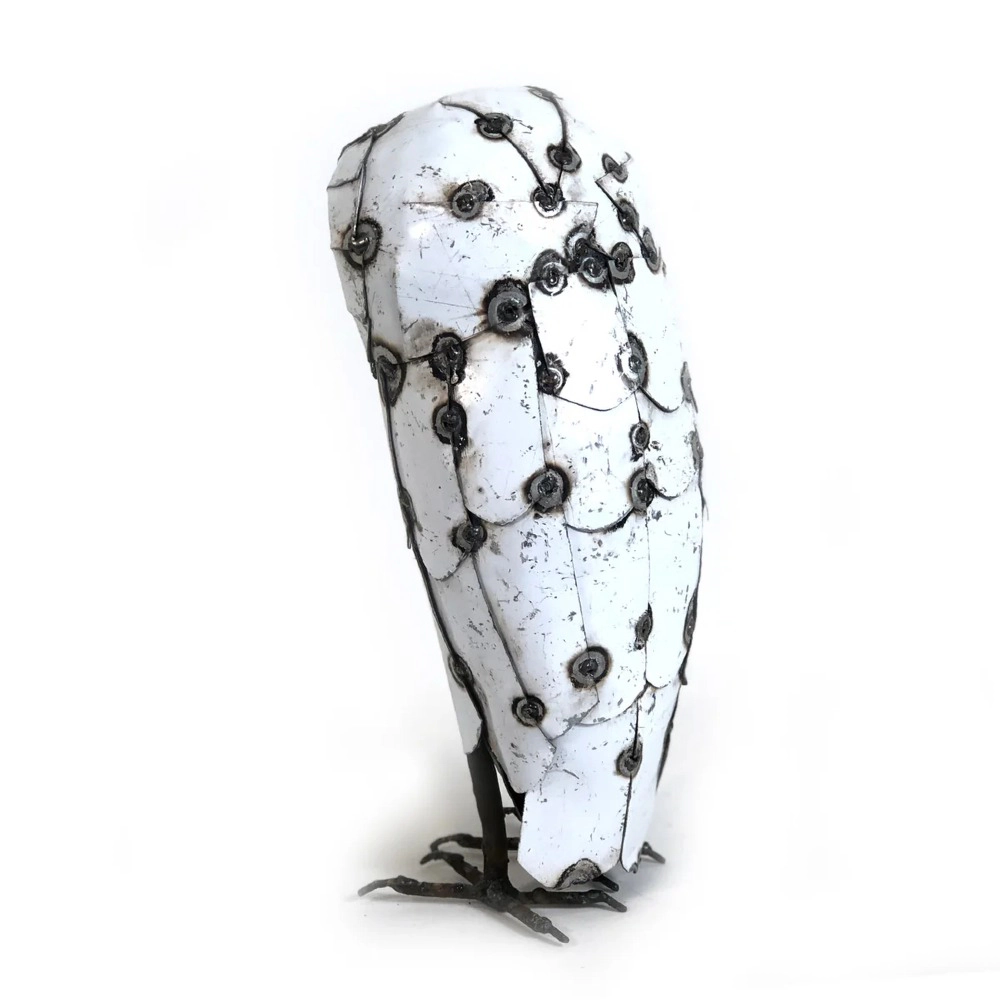 Mbare Recycled Metal Snowy Owl