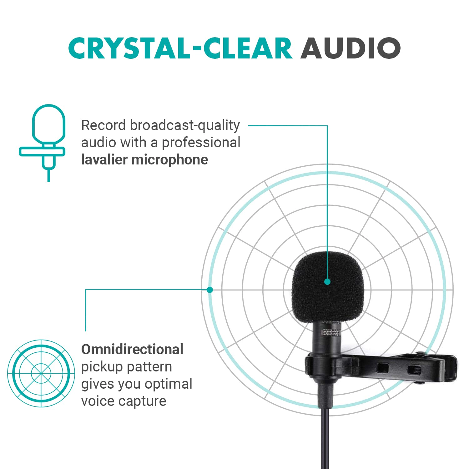 Movo Edge-OP Wireless Lavalier Microphone for Osmo Pocket 1 and 2