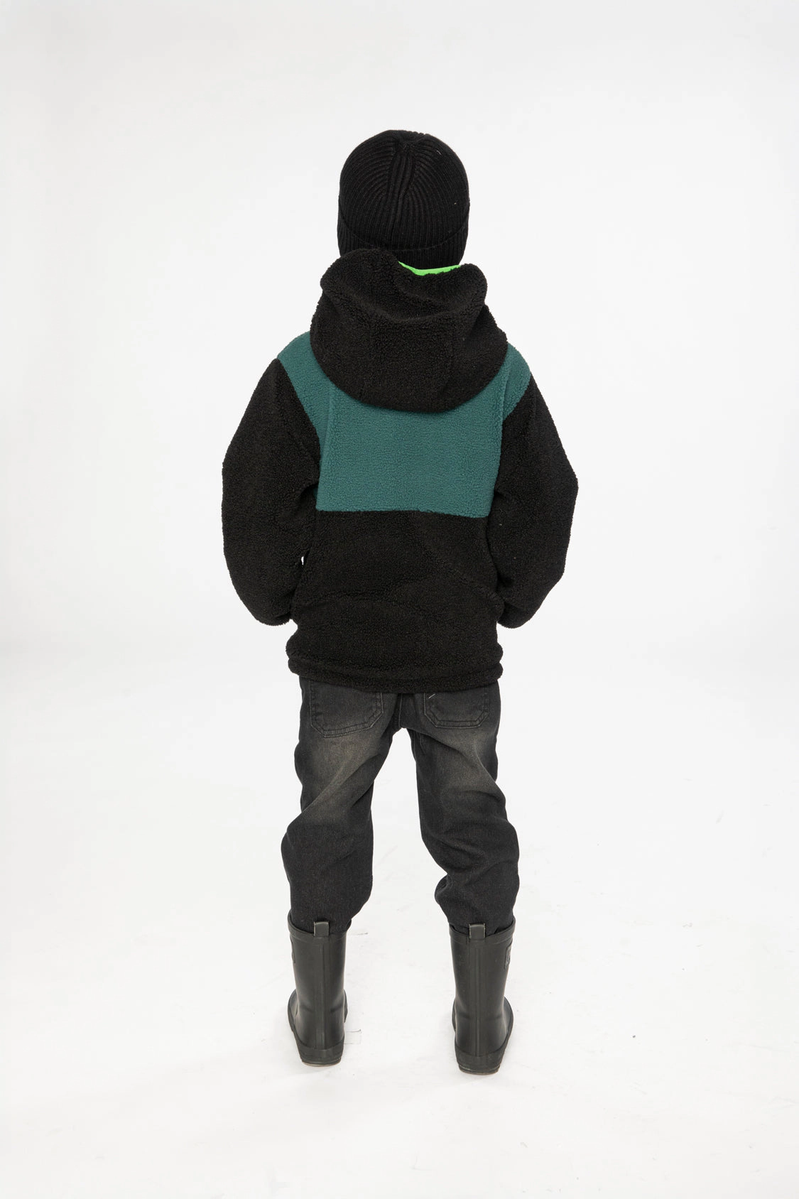Deux par Boys Colorblock Sherpa and Water-Resistant Reversible Mid-Season Jacket