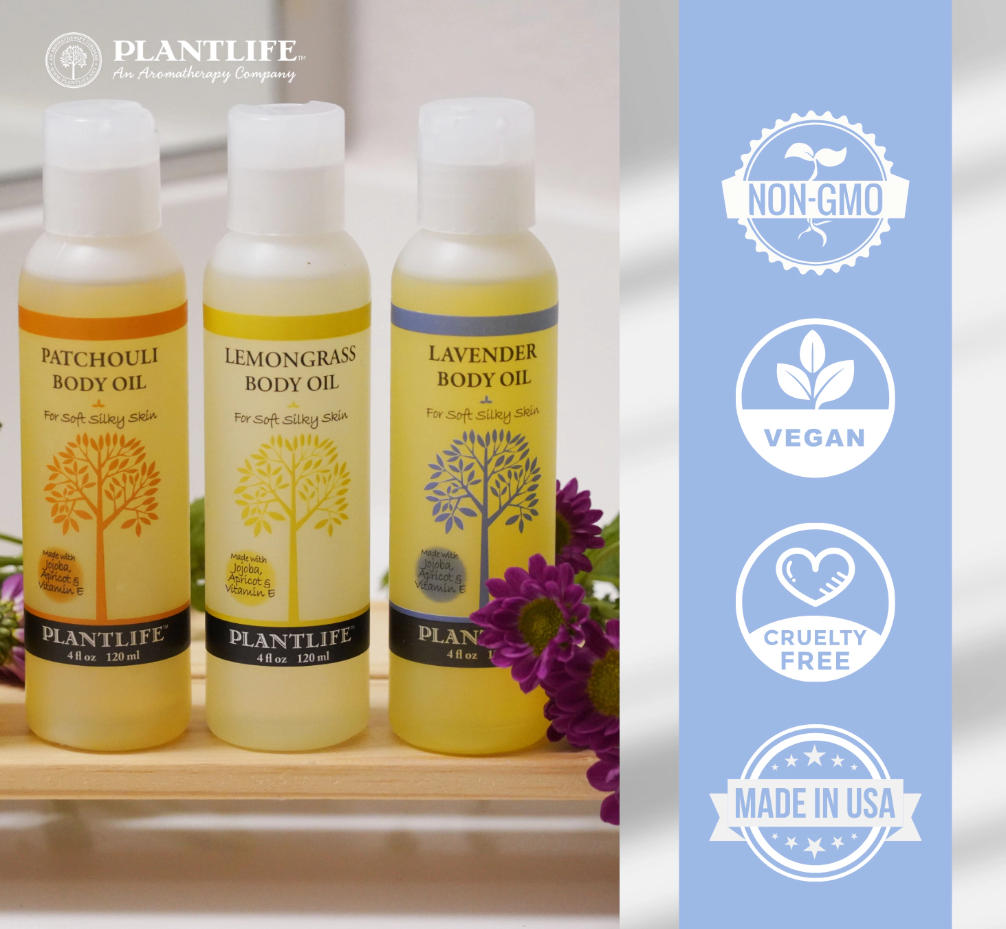 Plantlife Body Oil 4-Pack Gift Set