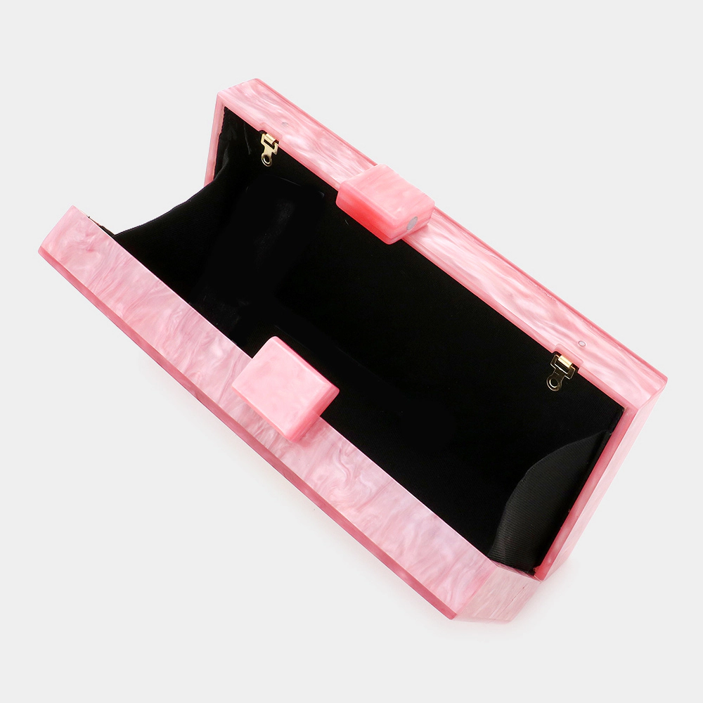 Fashnzfab Glittered Evil Eye Celluloid Acetate Clutch Crossbody Bag