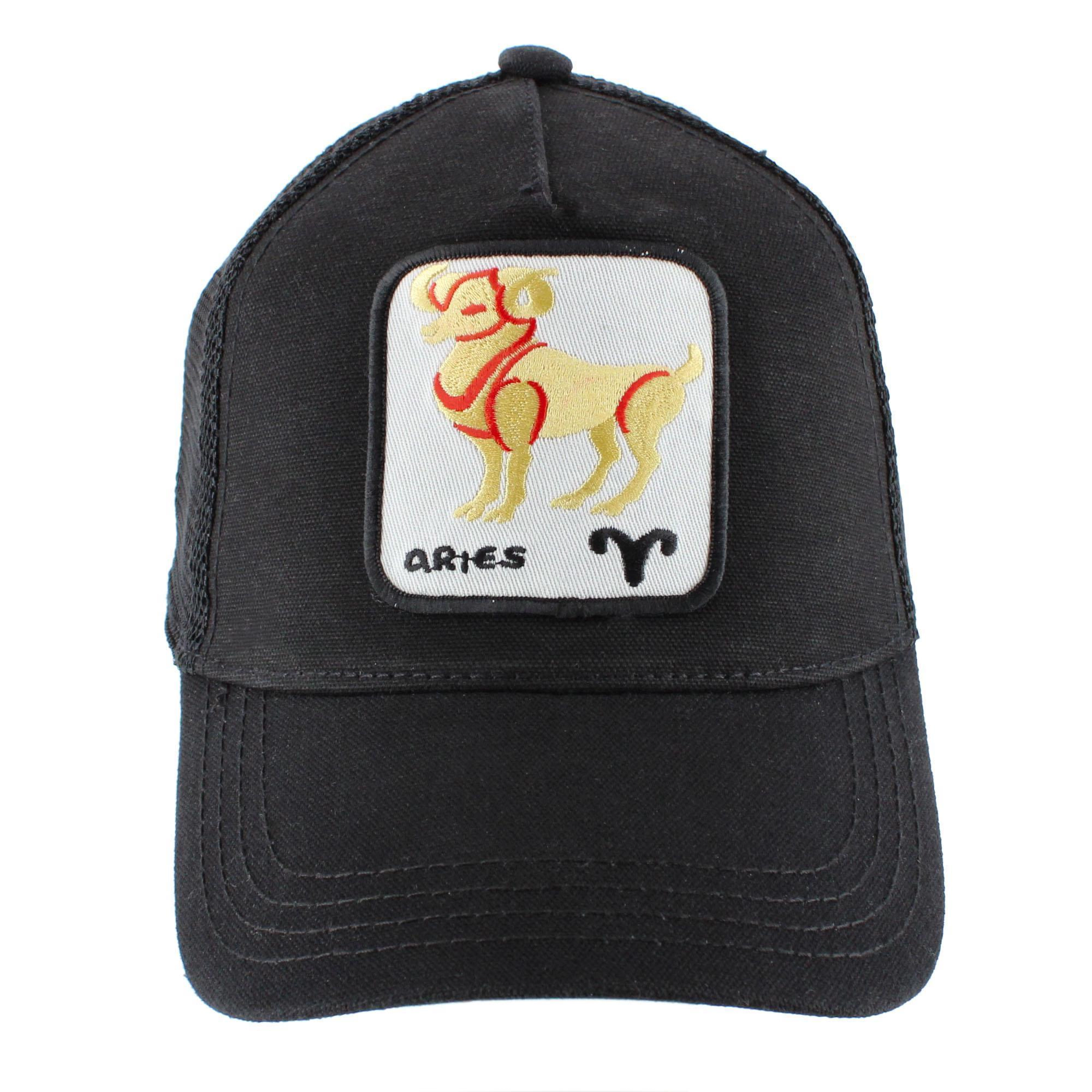 CTM Unisex Zodiac Sign Astrology Patch Trucker Hat
