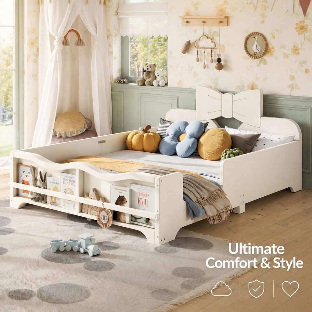 GOODSILO Full Wooden Bed Frame