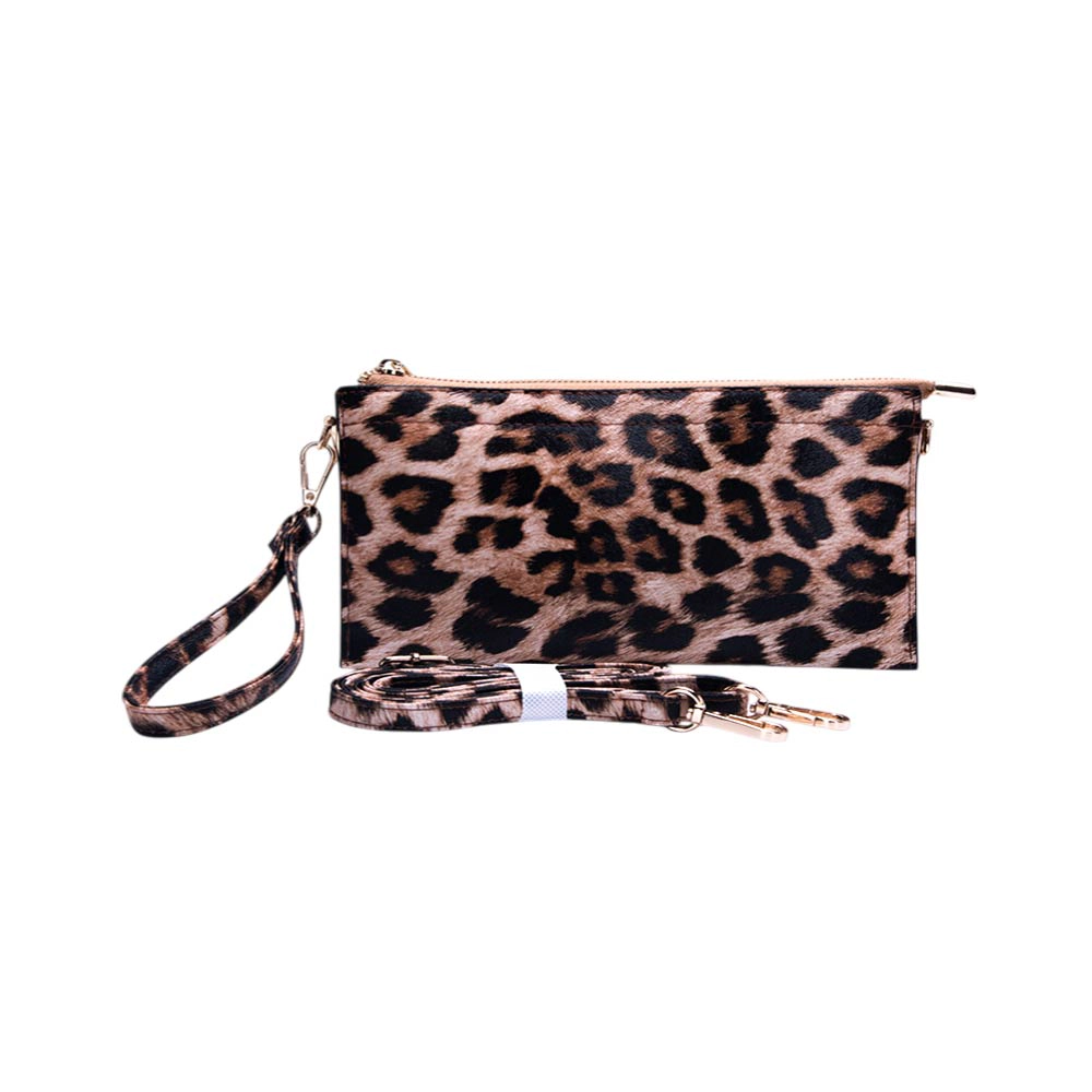 Fashnzfab Faux Leather Slim Wallet Crossbody Bag