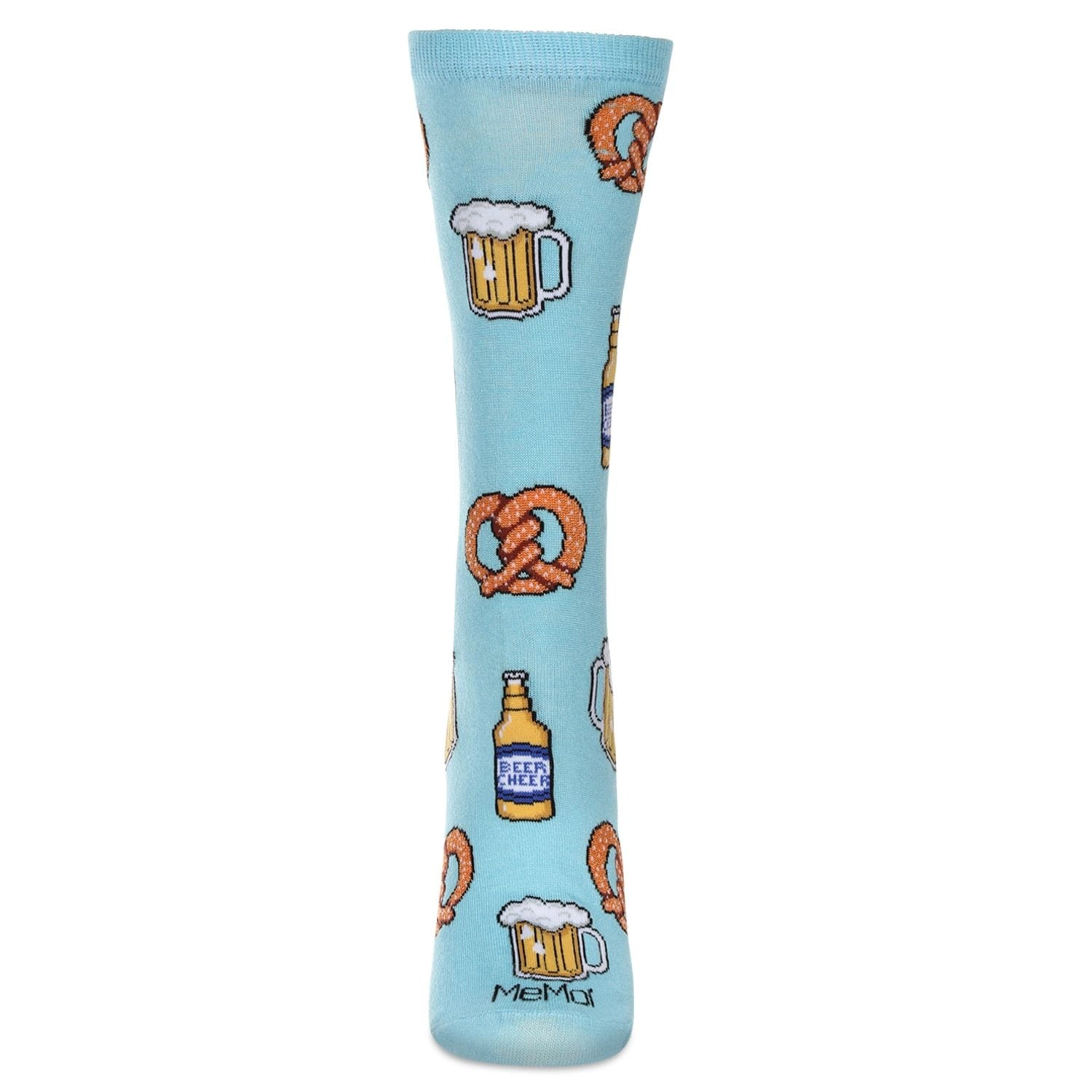 MeMoi Women's Pretzels & Beer Bamboo Crew Socks