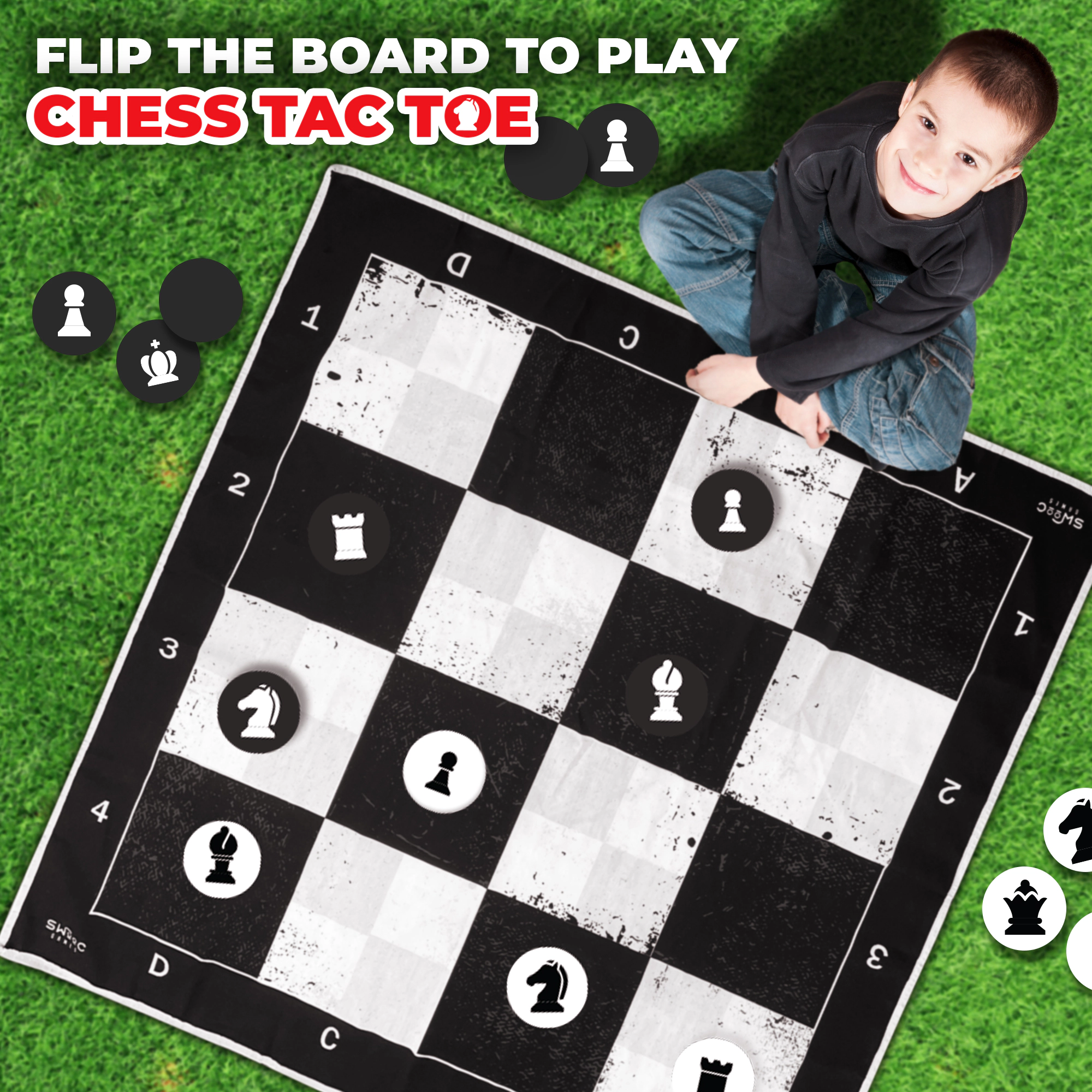 Swooc Games | Giant Checkers, Chess, and Chess Tac Toe Game