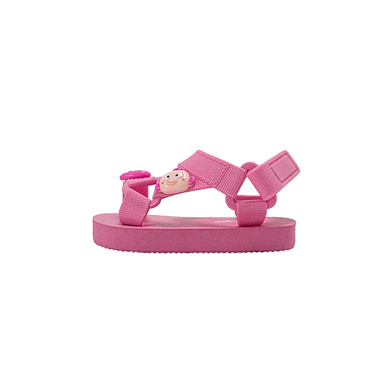 bebe Toddler Girl's Sport Sandals with Charm Details Adjustable Hook and Loop Closure