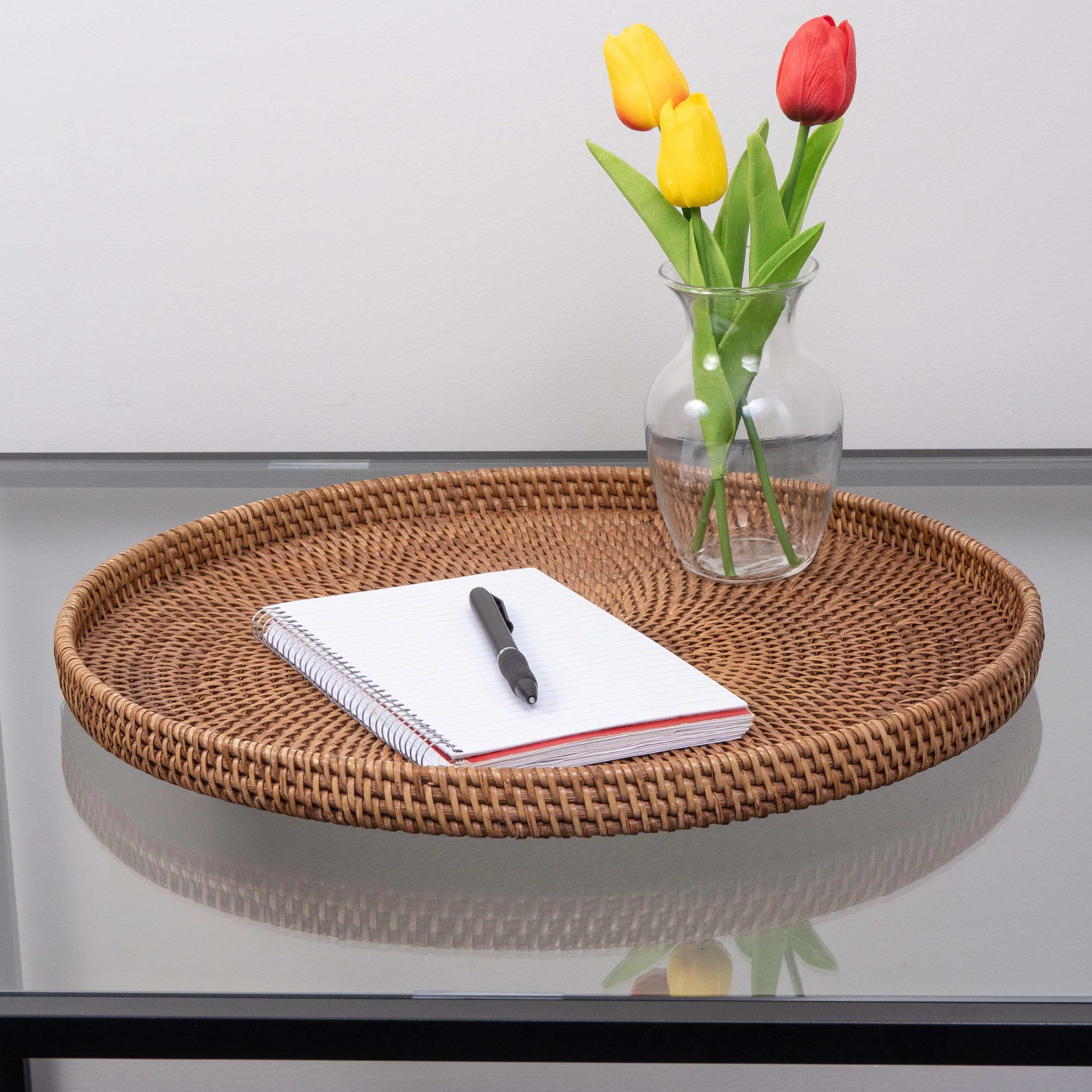 Saboga Home™ Round Flat Tray