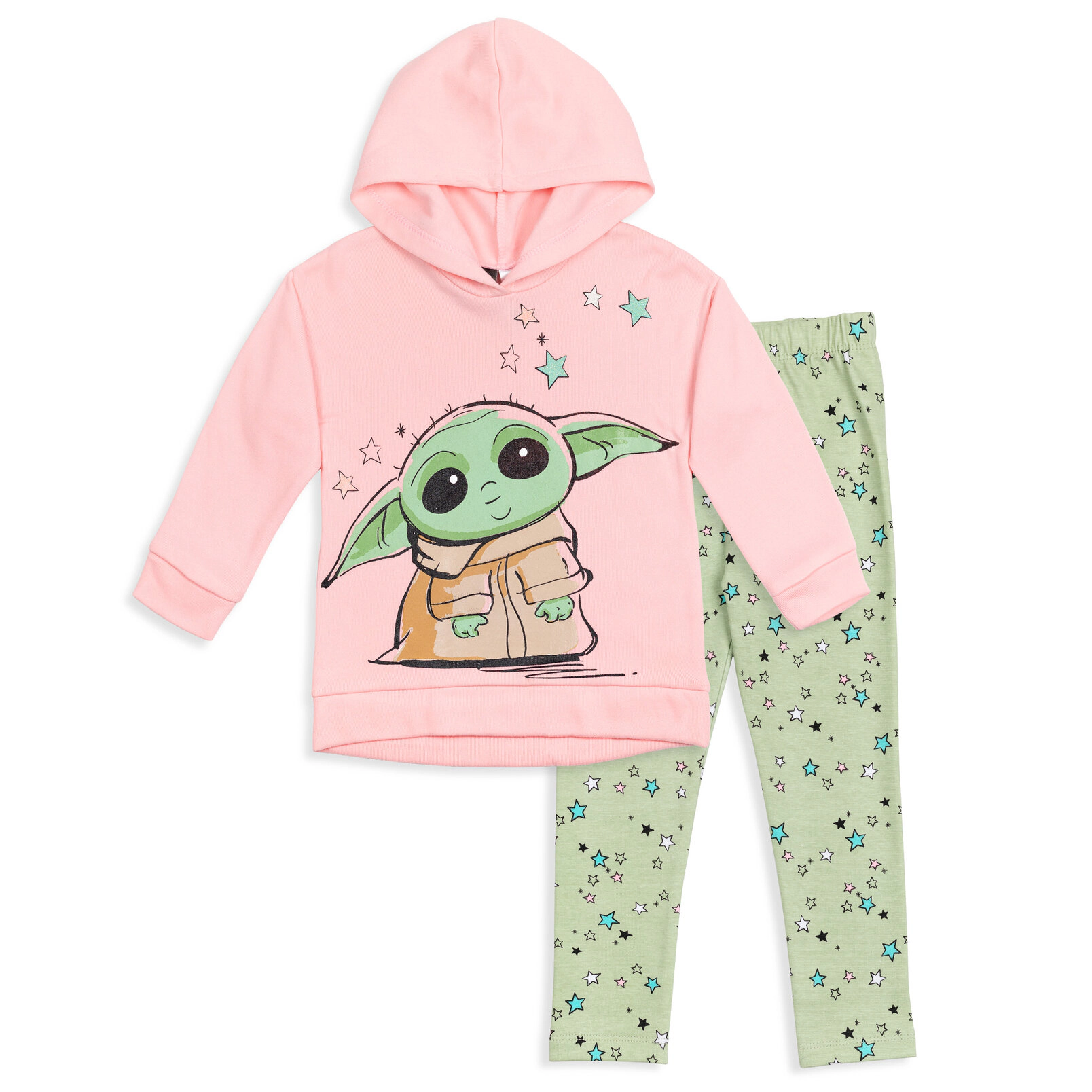 Star Wars The Mandalorian Grogu Girls' Fleece Hoodie and Leggings Set