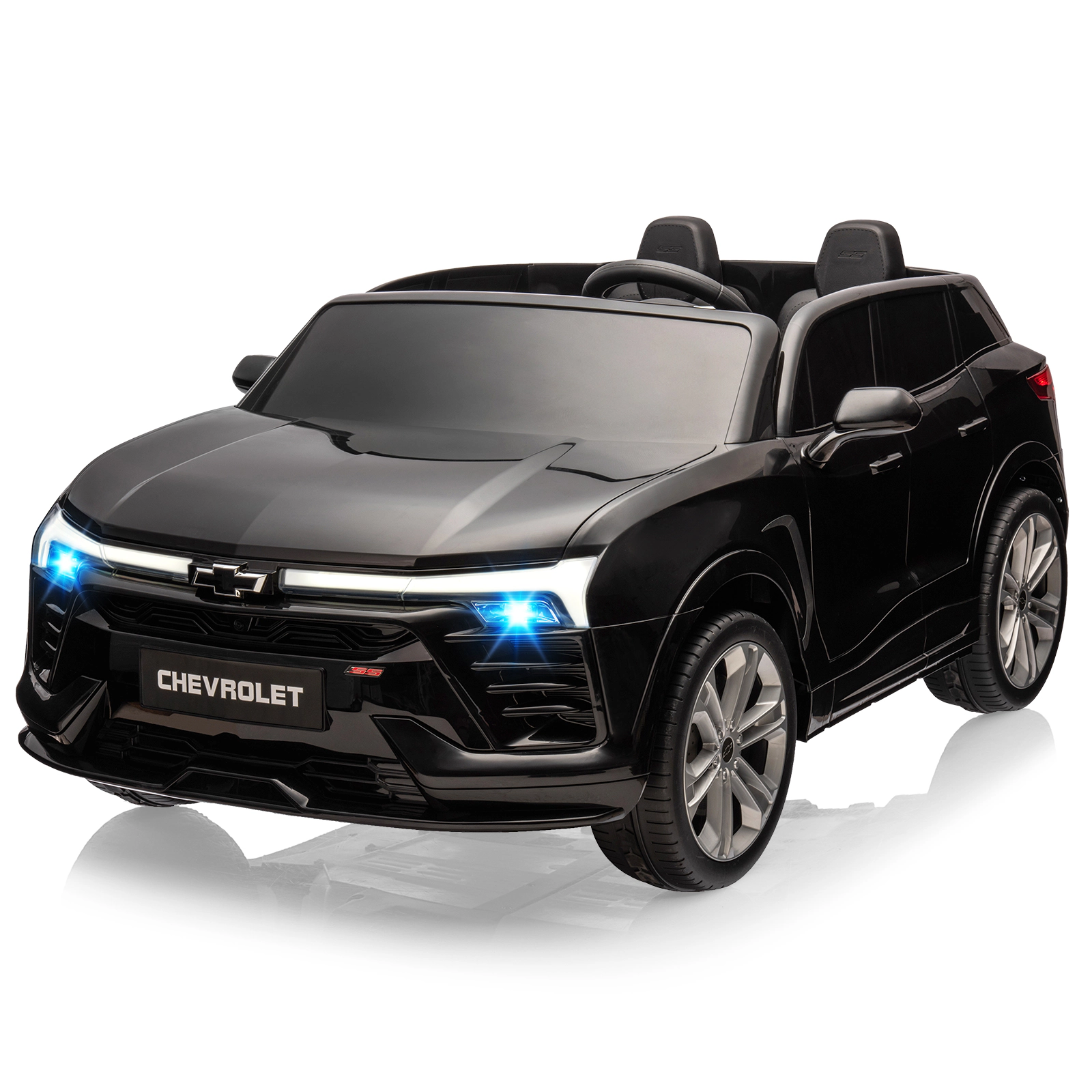 Enjyam 24V Licensed Chevrolet Blazer 2-Seater Kids Ride On SUV, Electric Car w/Remote, 3 Speeds, Music, LED Lights