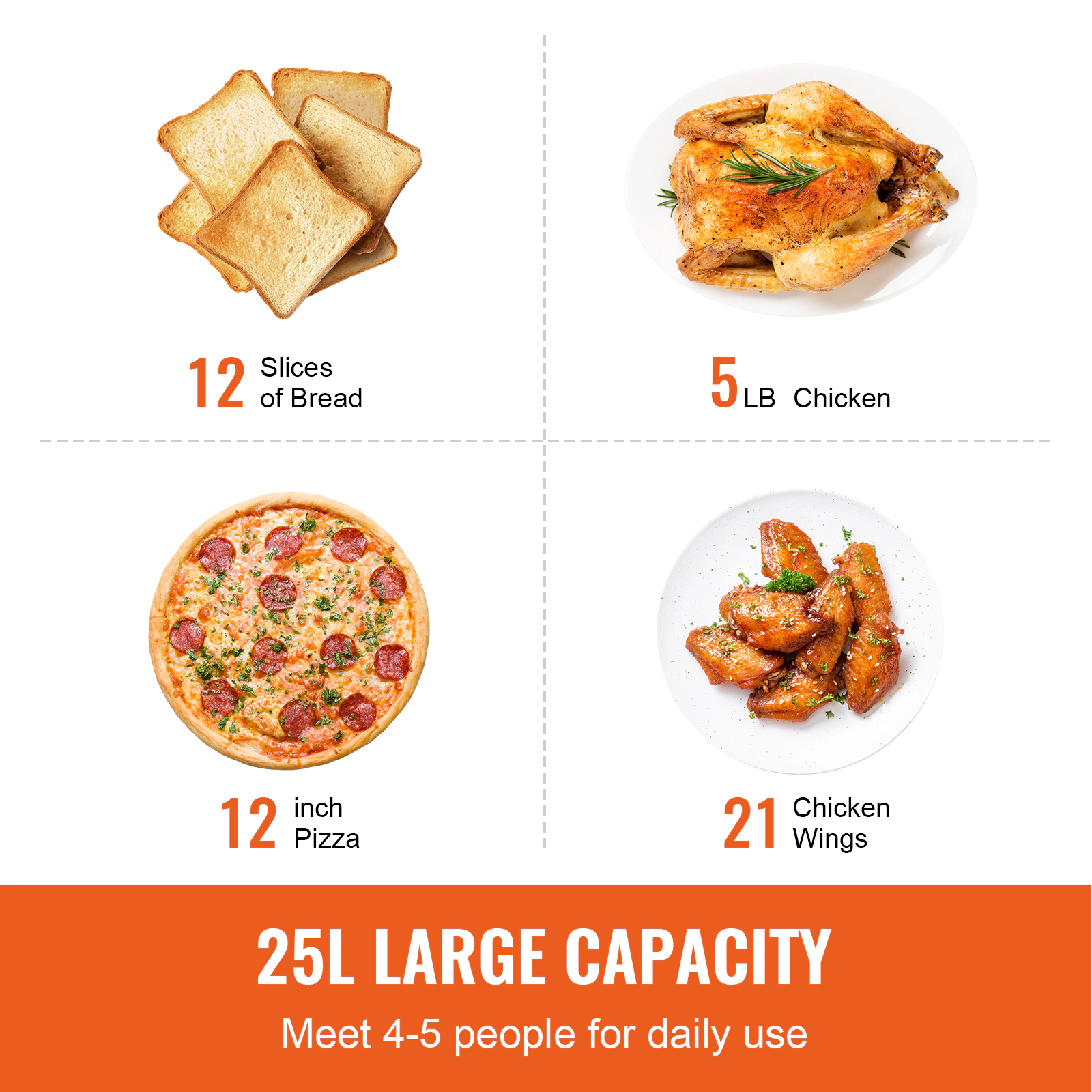 HONGGE 1 Air Fryer Toaster Oven Convection Ovens Countertop Combo with Pizza Pan Gloves Home and