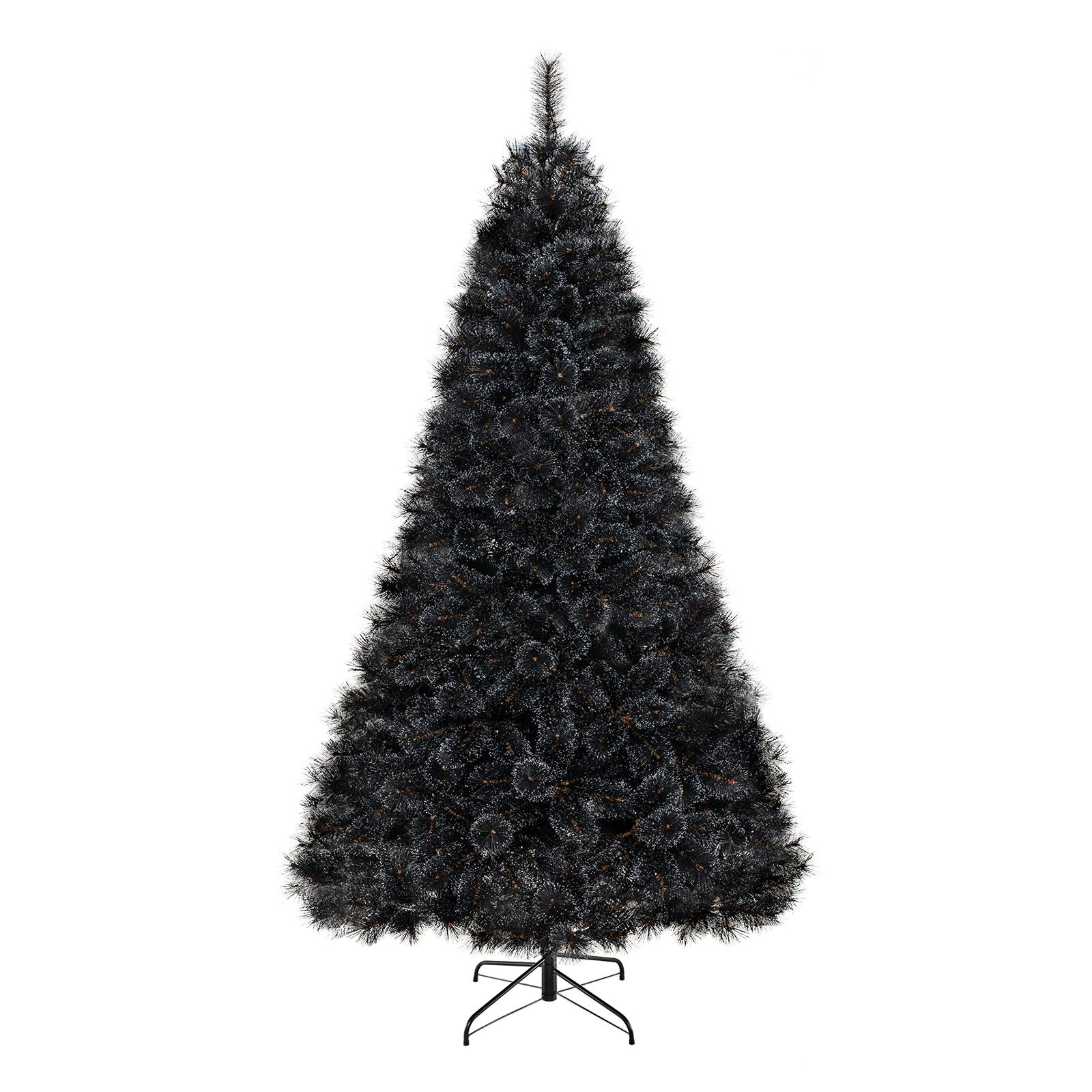 SlickBlue 8 Ft Artificial Christmas Tree with Frosted Pine Needles