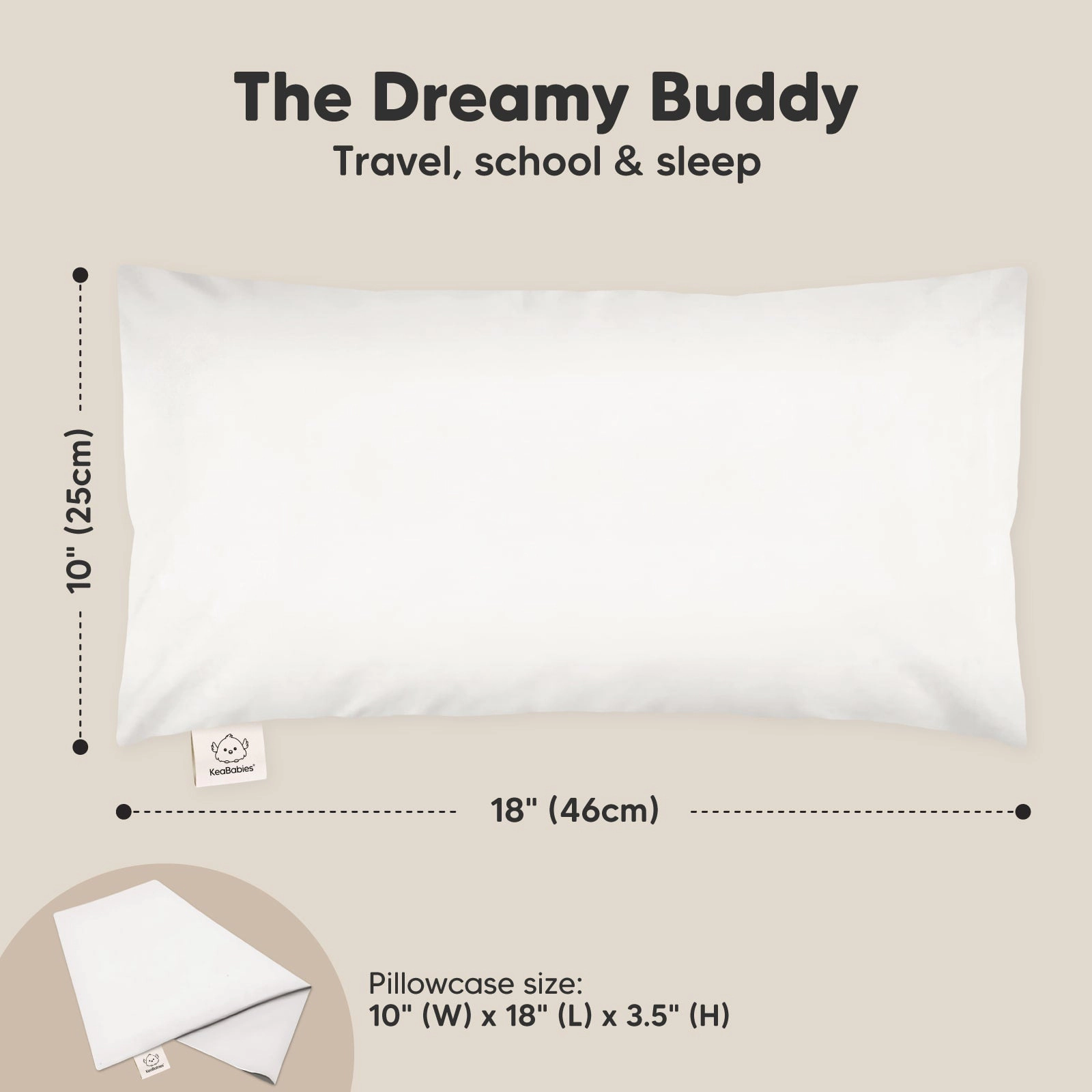 KeaBabies Buddy Toddler Pillow