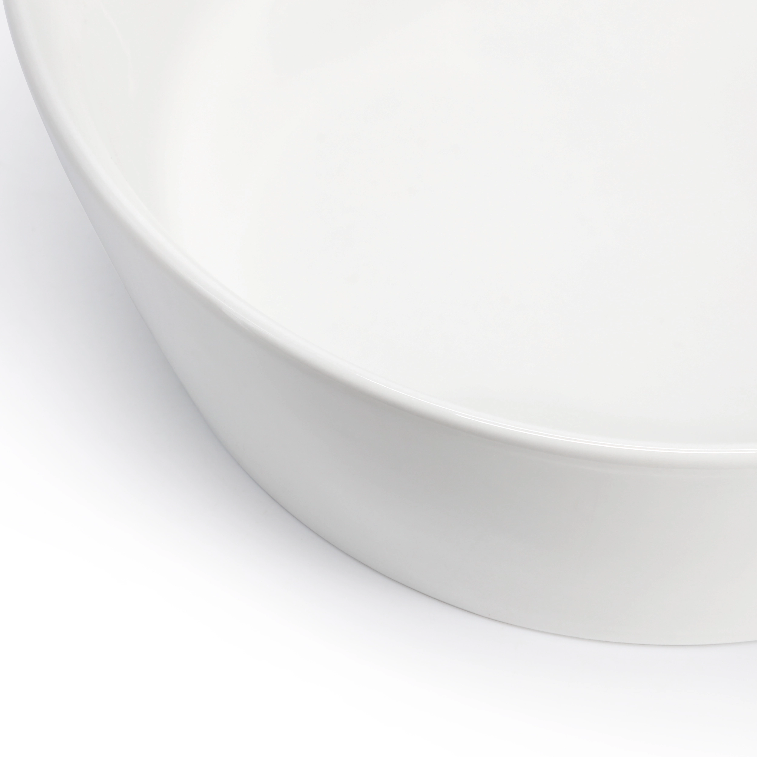 Gibson Home 2 Piece 6.75 Inch Round Fine Ceramic Side Bowl Sets in White