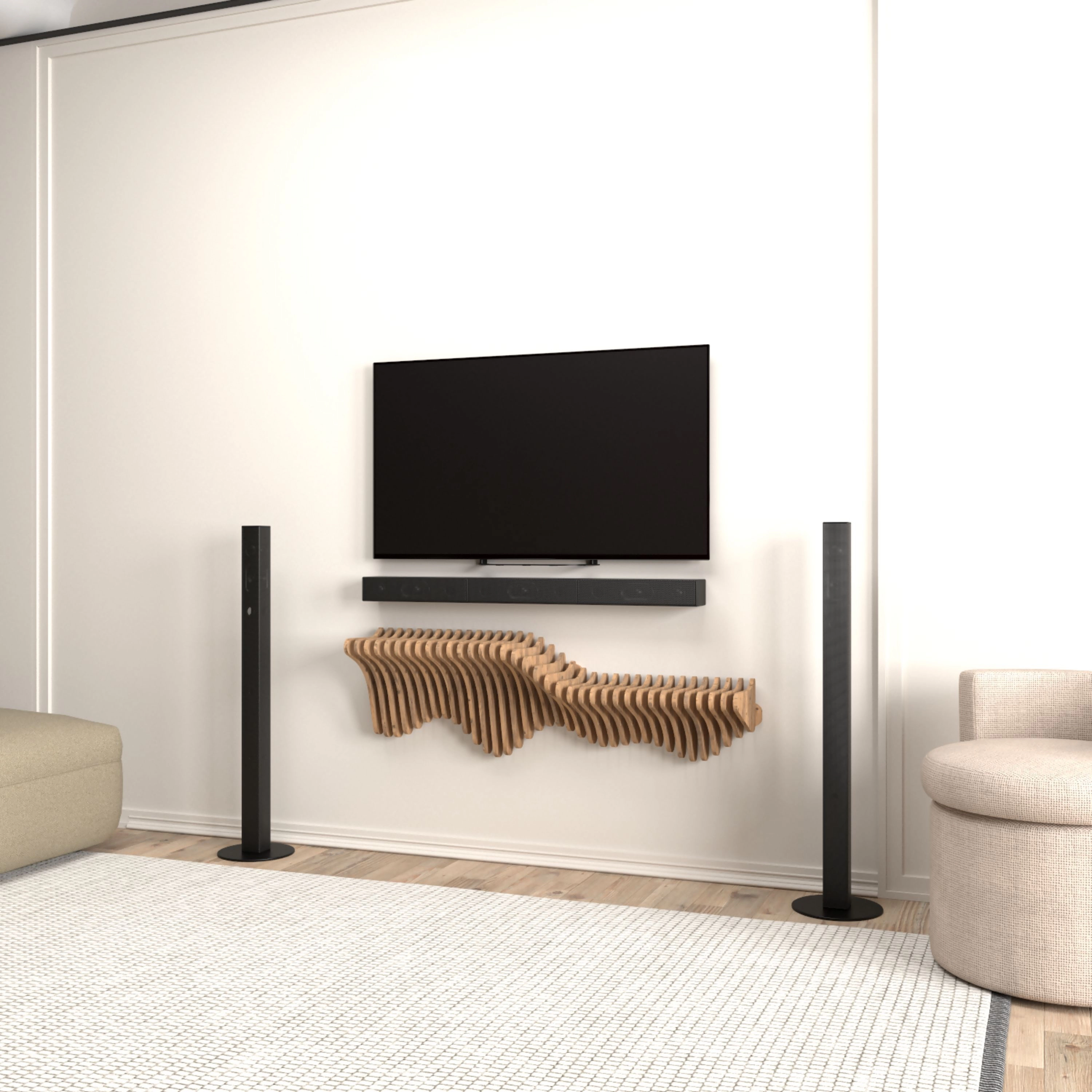 Wear Sierra 36'' Geometric Floating Wall Shelf