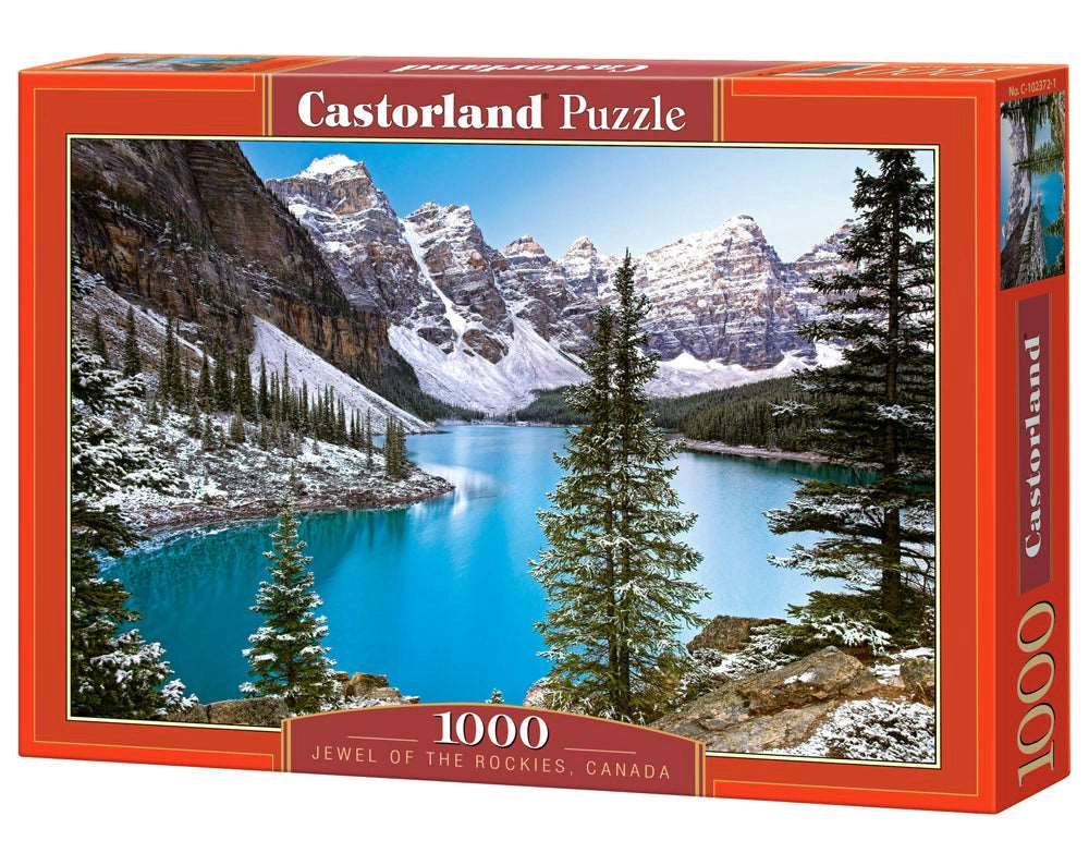 CASTORLAND 1000 Piece Jigsaw puzzle, The Jewel of the Rockies, Canada, Idyllic Landscape, Mountains, C-102372-2