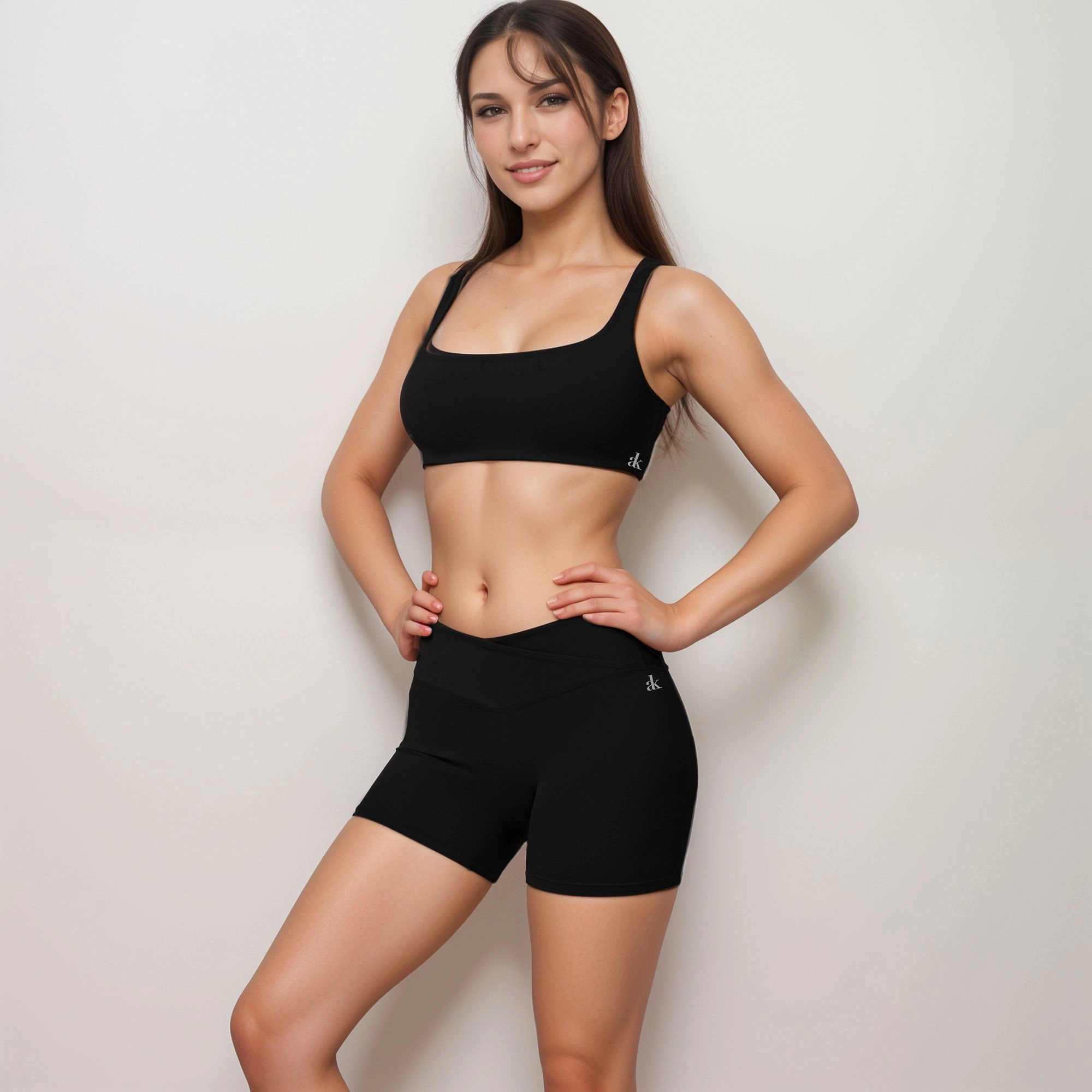 Anna-Kaci Women's High-Waist V-Cut Active Shorts with Seamless Stretch Compression Fit and Contoured Silhouette