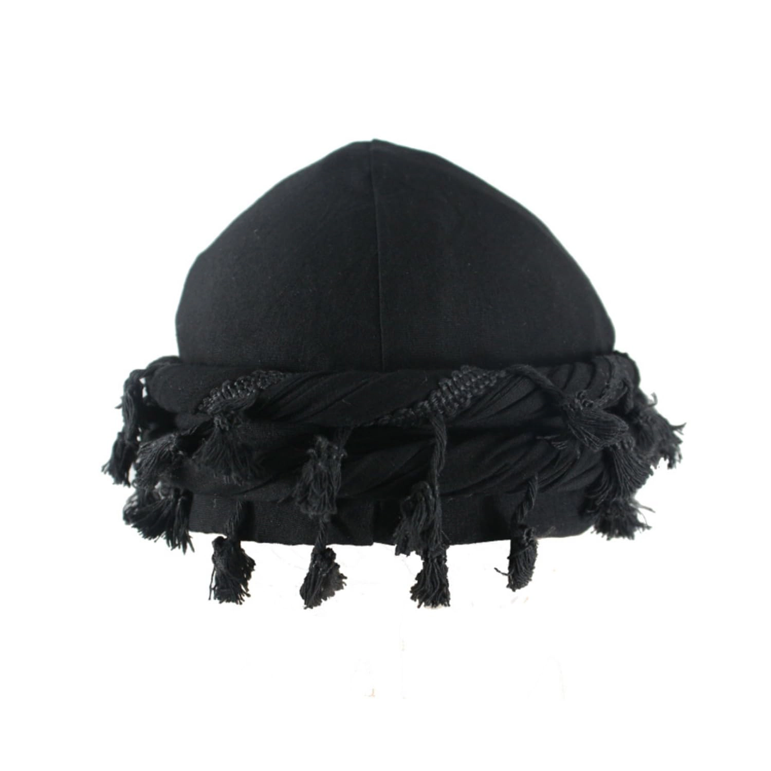 PIGFDK 2Turban For Men Women Satin Lined Durag Head Wrap VintModal Twist Halo With Tassel