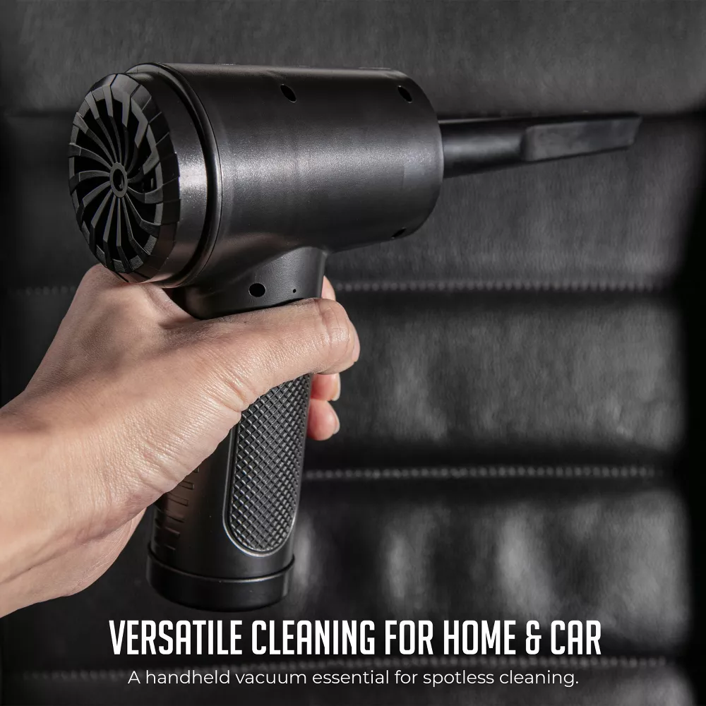 Luminuxe Handheld Air Duster & Mini Vacuum Cleaner Combo, 6 Attachments Multi-Functional Rechargeable Cleaning Kit