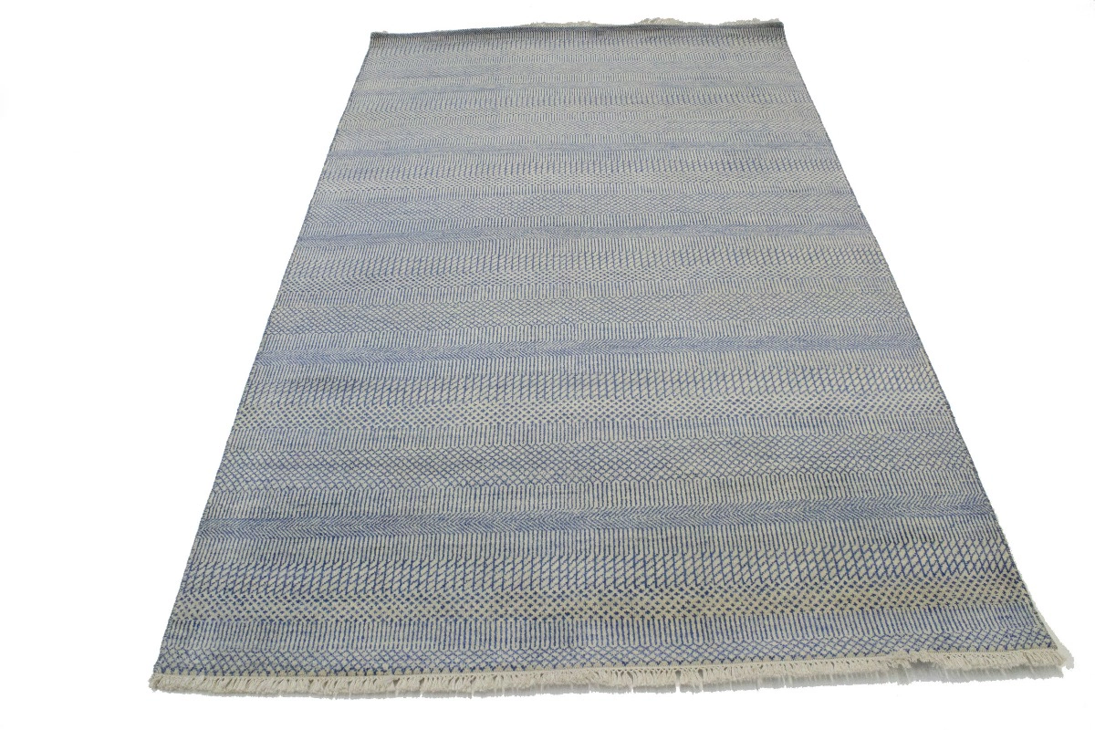 Magic Rugs Blue & Ivory Grass Design 5X8'5 Modern Oriental Rug