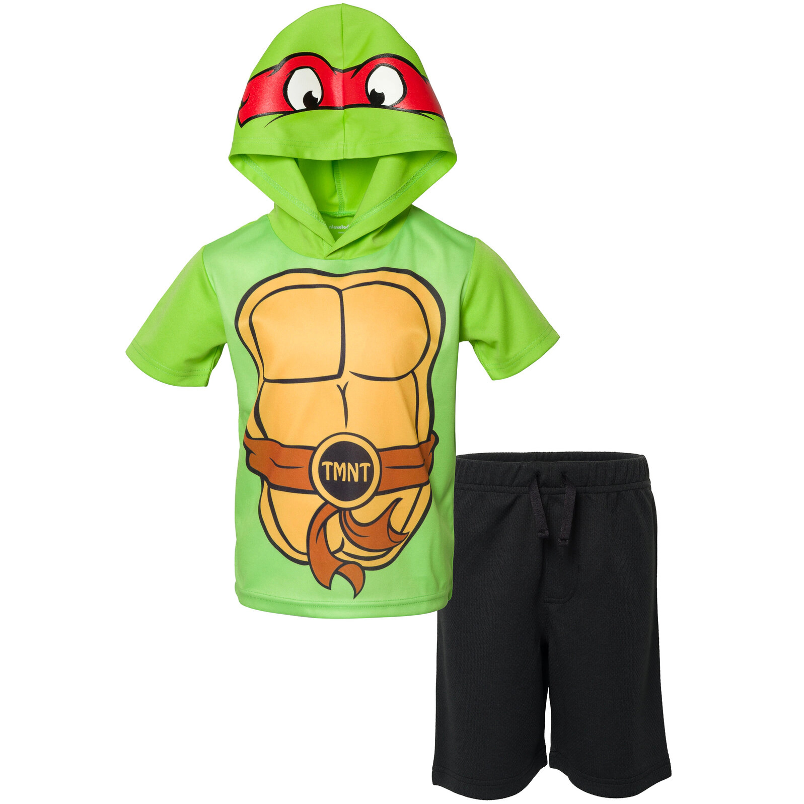 Teenage Mutant Ninja Turtles Raphael Boys' Cosplay 2-Piece Hooded Tee and Shorts Set
