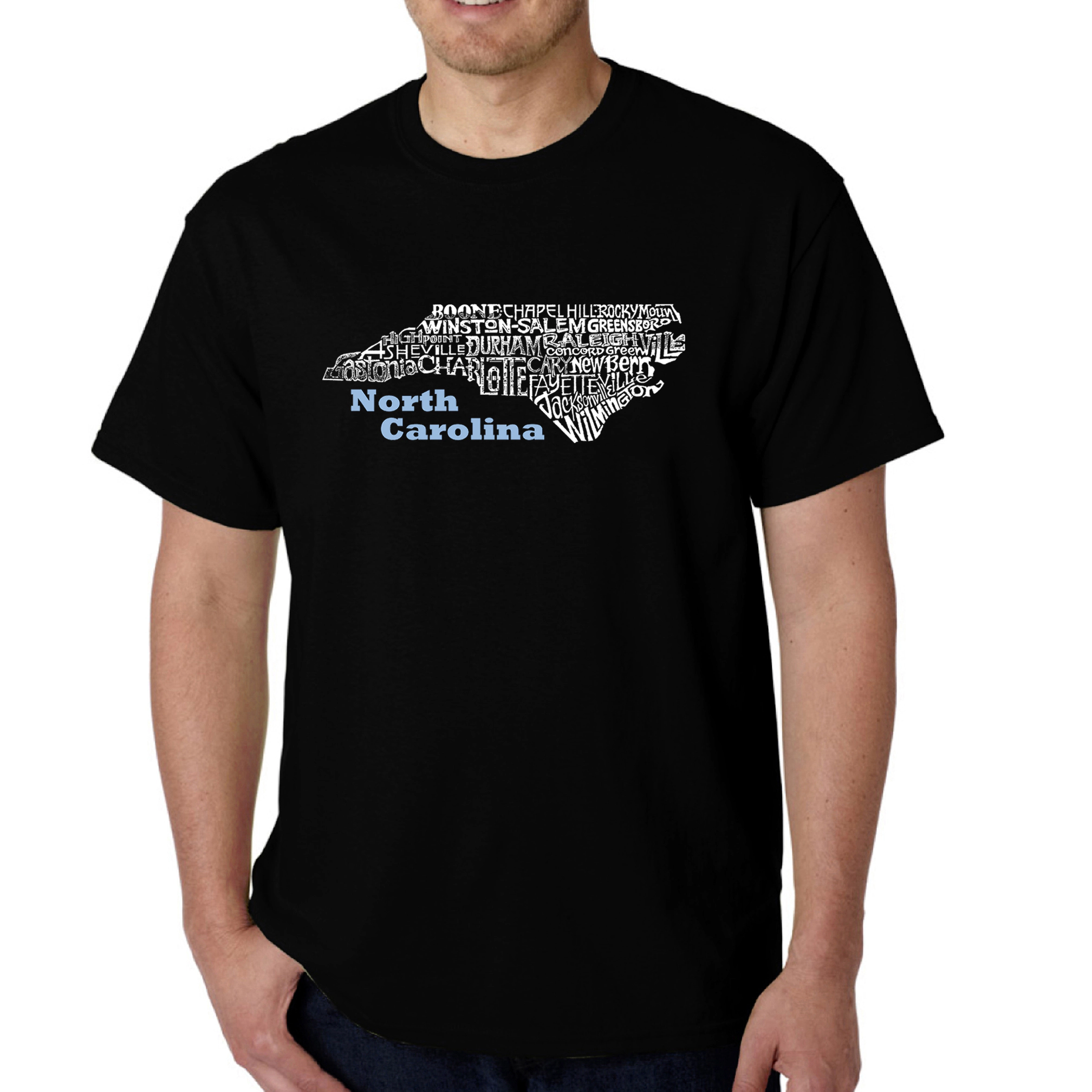 LOS ANGELES POP Art Men's Word T-Shirt - North Carolina