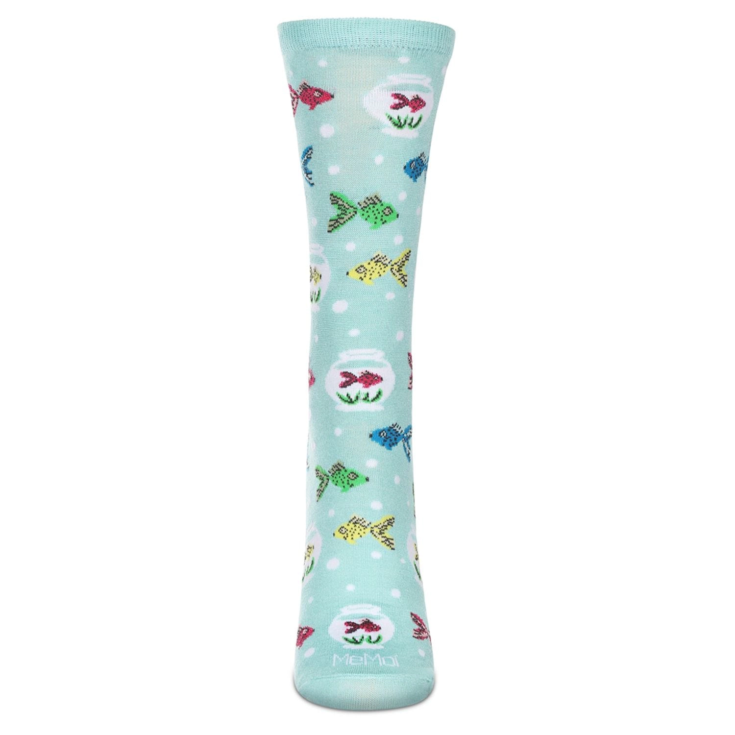 MeMoi Women's Goldfish Rayon From Bamboo Crew Socks