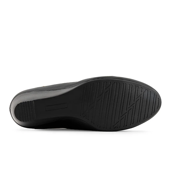 Andrea Womens Leather Wedge Loafers