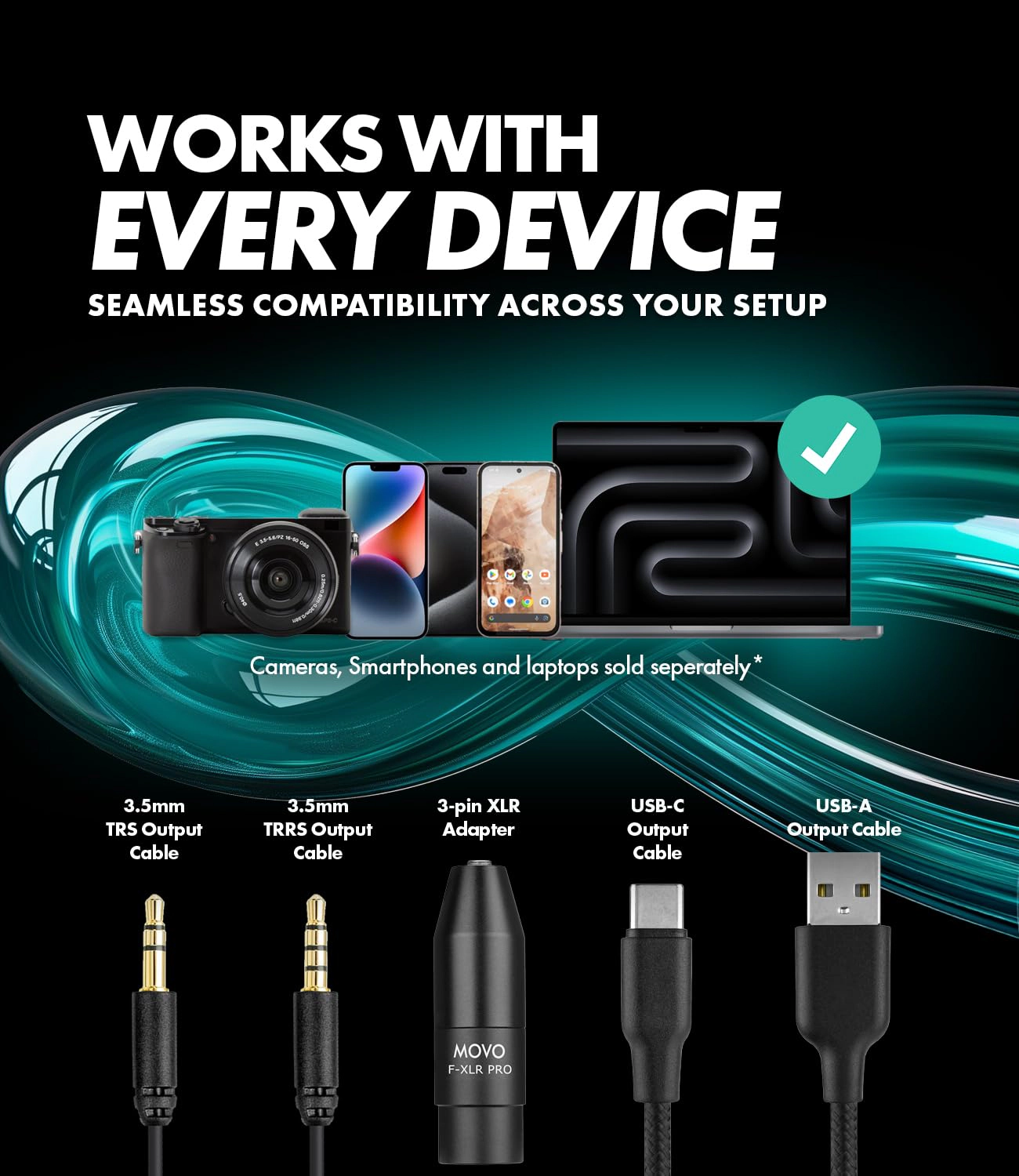 Movo X1 Supercardioid Shotgun Microphone - 3.5mm/XLR/USB-C Camera Mic for DSLR, Smartphones, and Computers