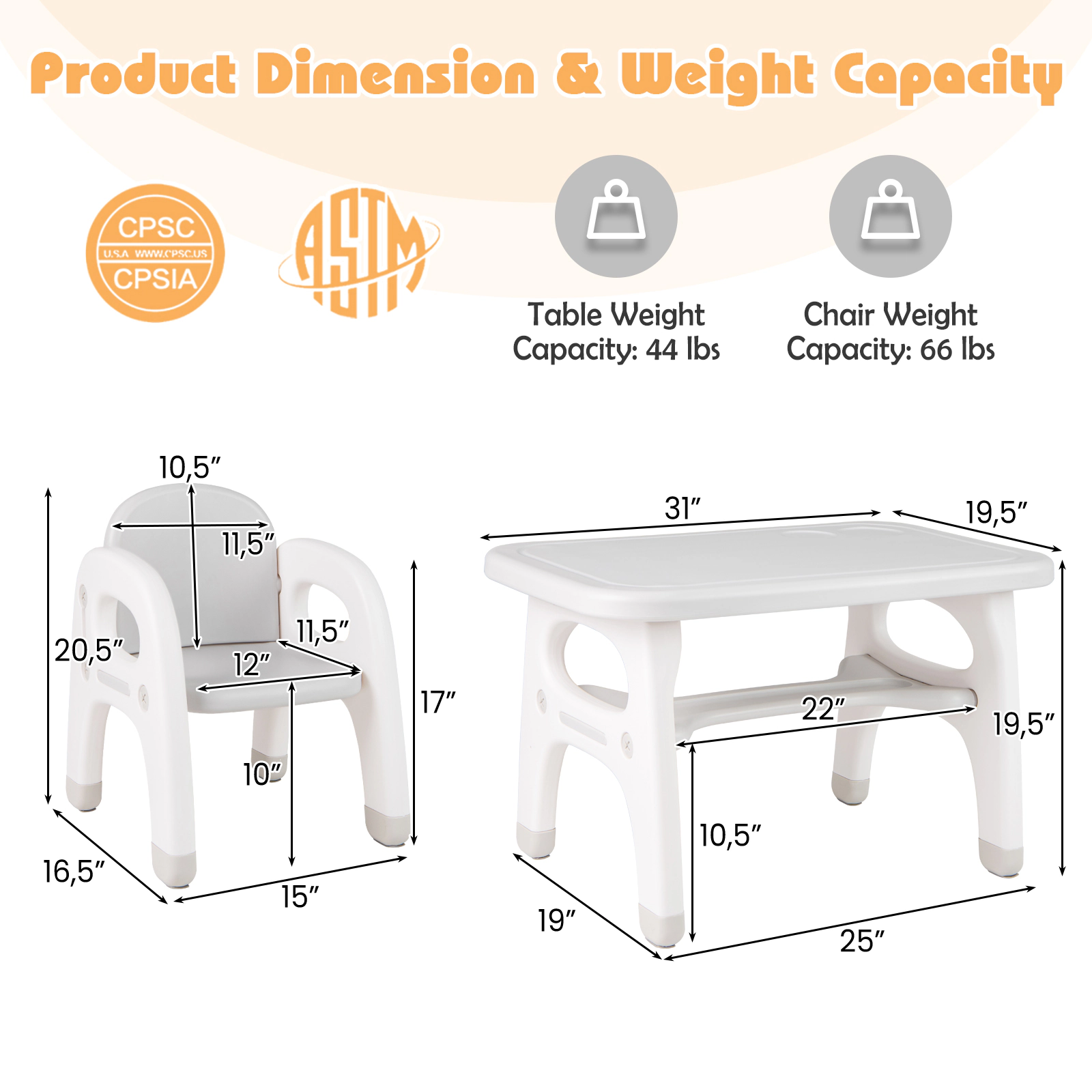 Hivvago Kids Activity Table and Chair Set with Montessori Toys for Preschool and Kindergarten