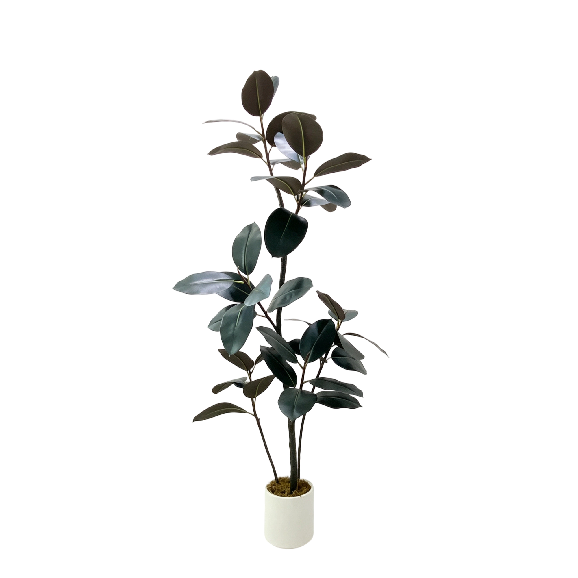 6FT Artificial Rubber Tree with Pot Large Indoor Fake