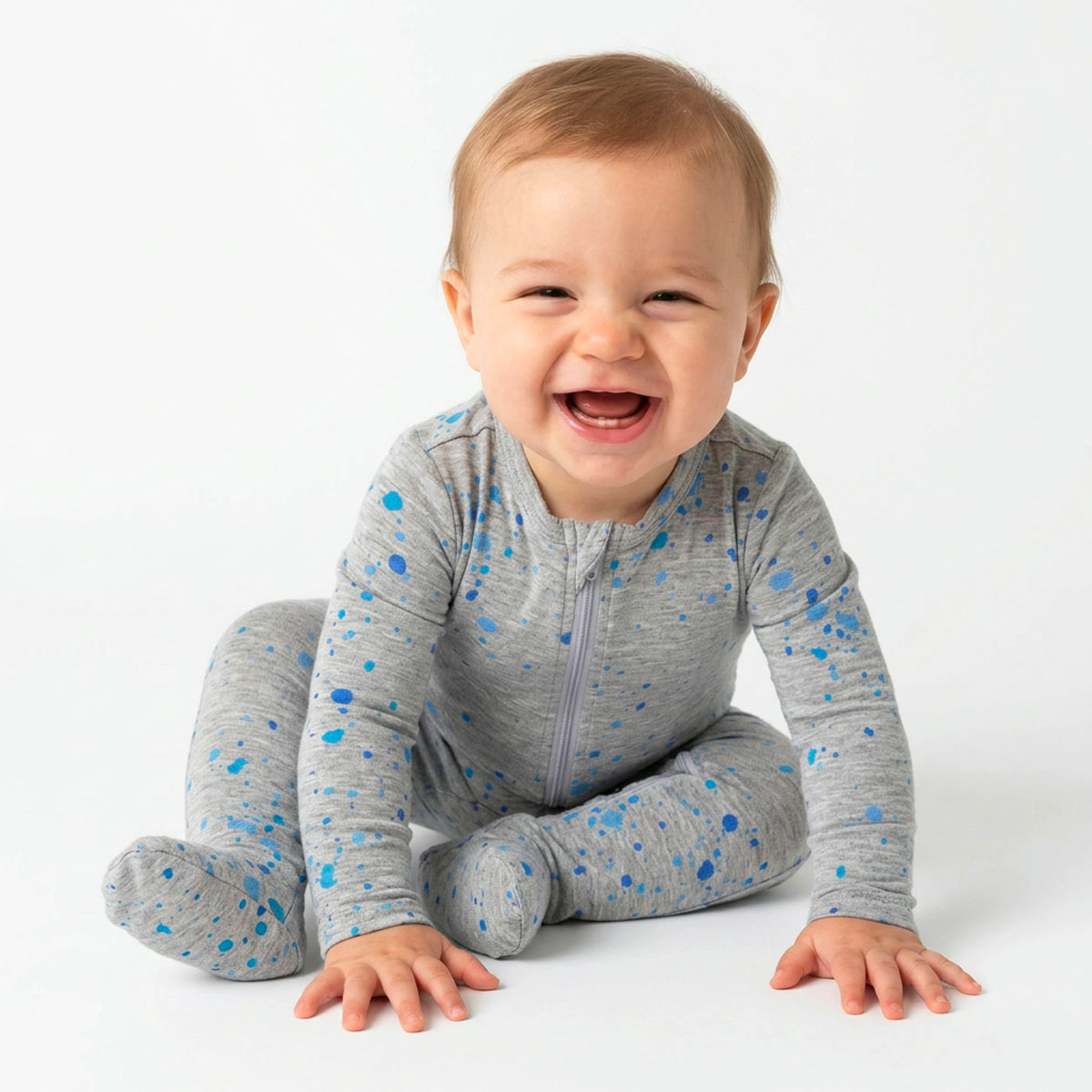 Rockets of Awesome Splatter Footie For Baby Boy