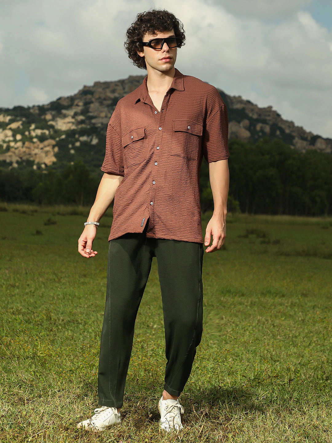 Cahoot Men's Tactile-Utility Oversized Shirt