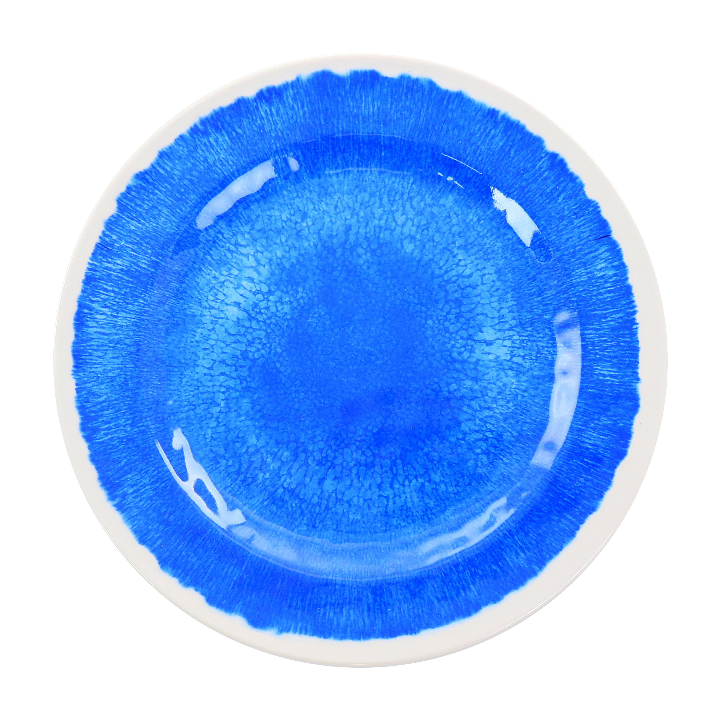 Elama Nelly 12 Piece Melamine Dinnerware Set in Blue