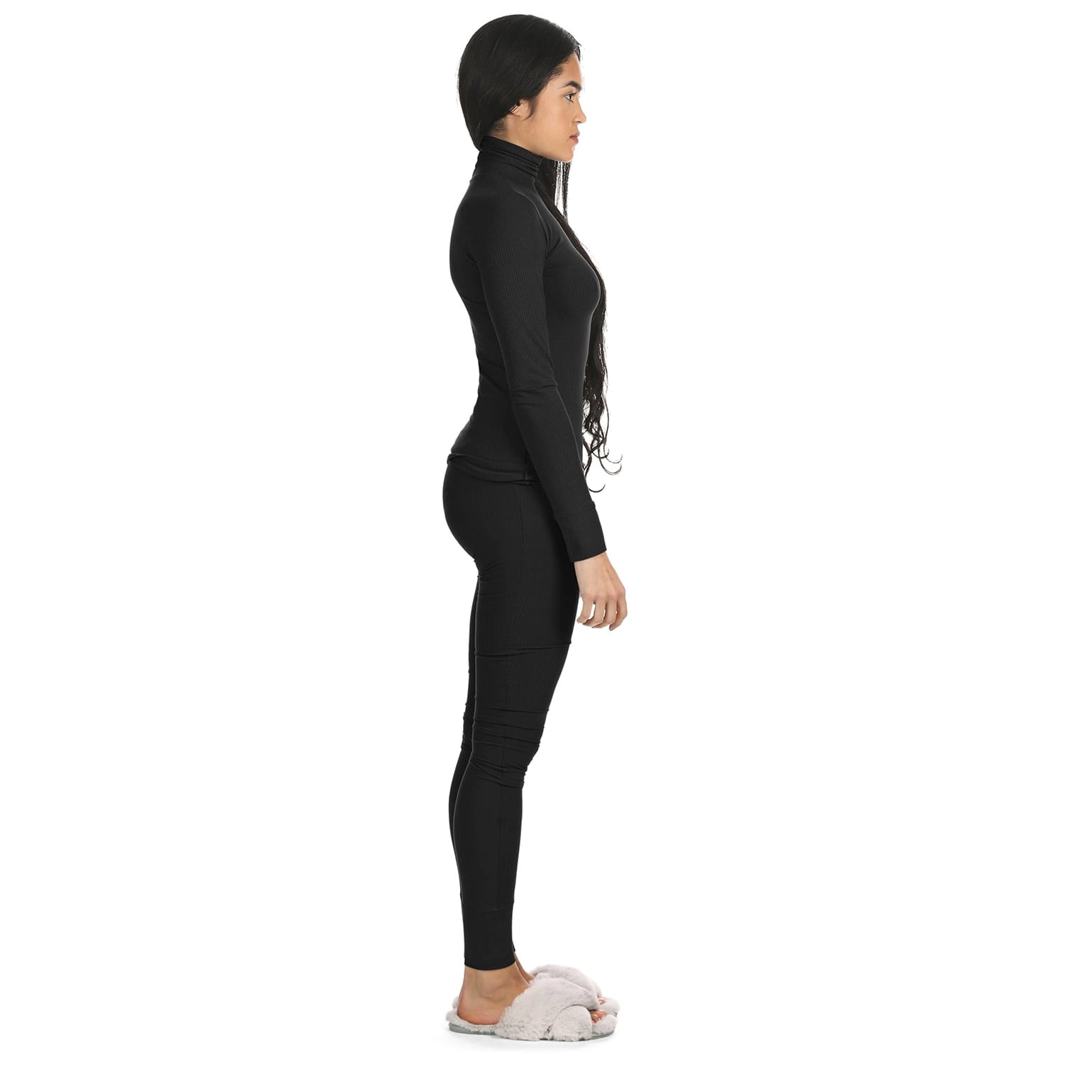 MeMoi Women's Luxe Ribbed Long Sleeve Top and Pants Set